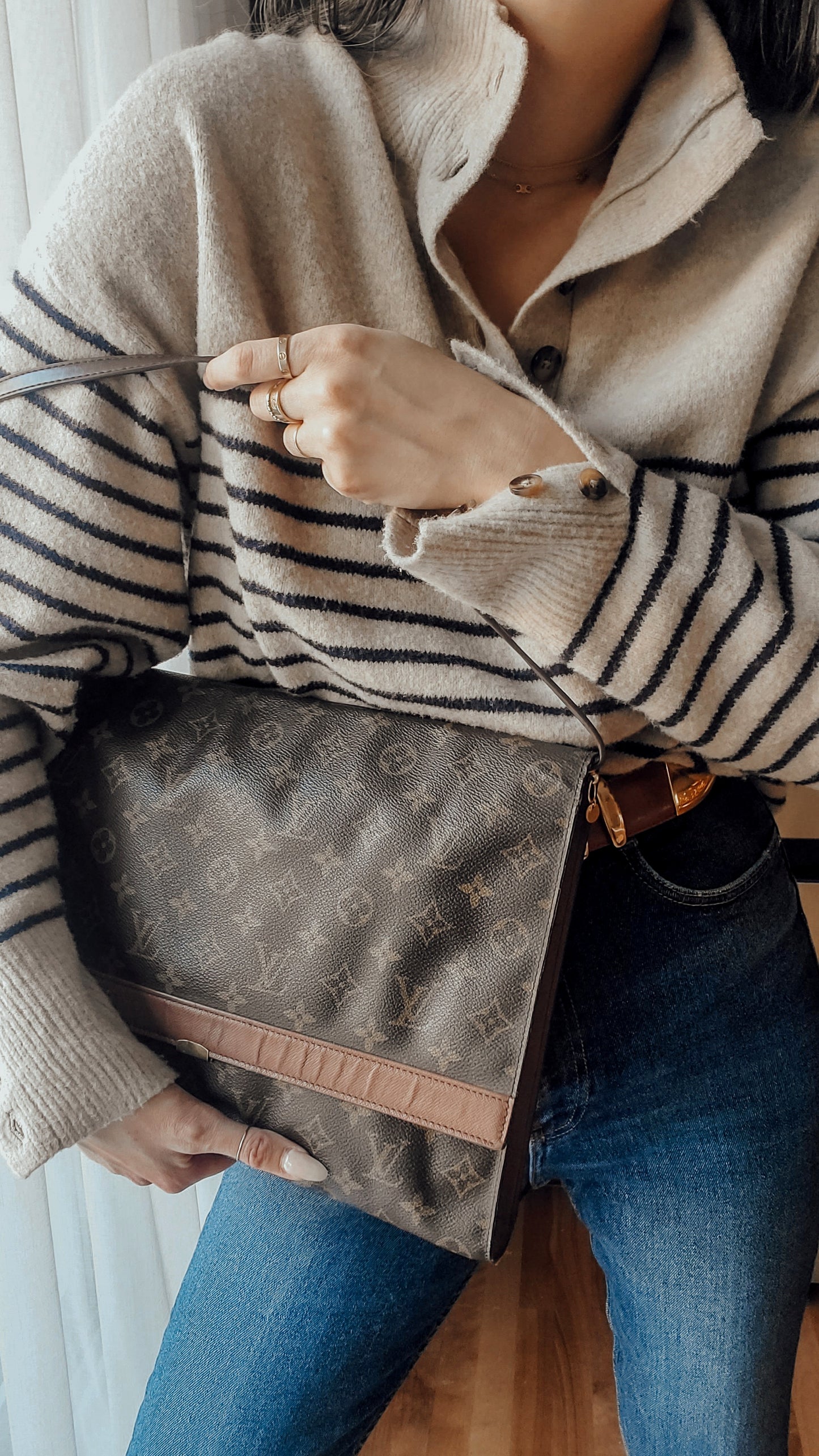 Authentic Vintage Louis Vuitton Upcycle Purse with Shoulder Strap