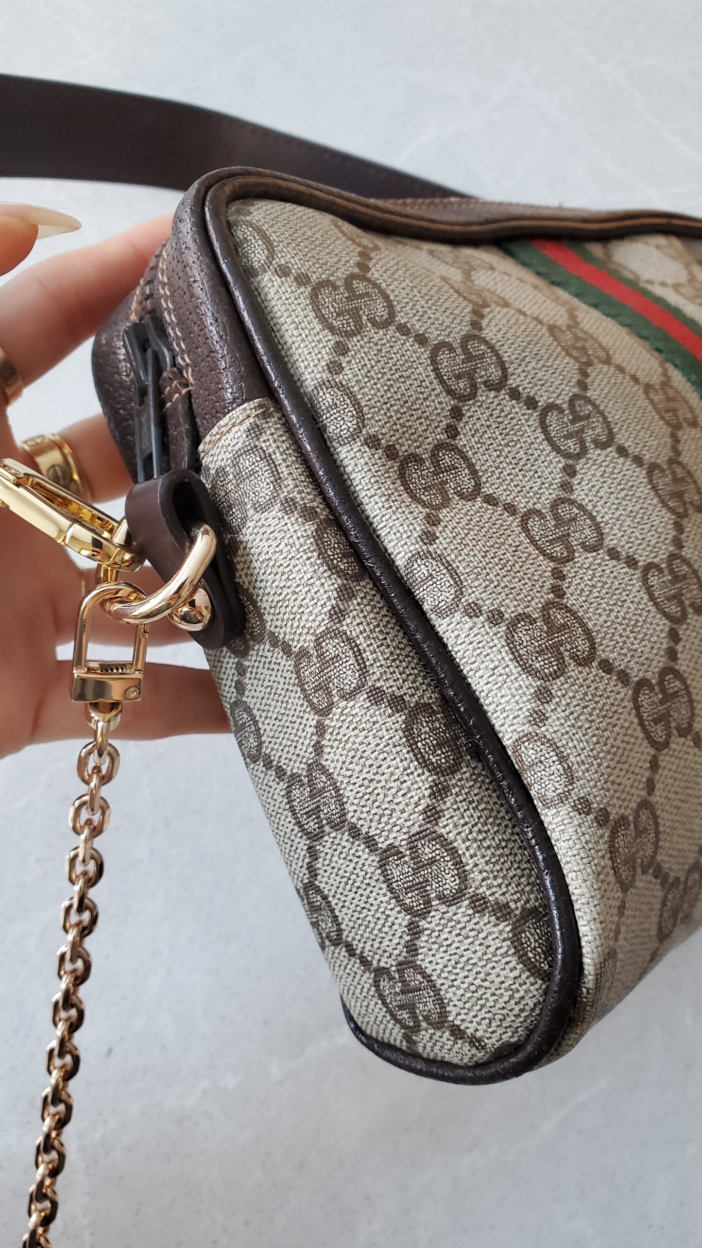 Authentic Vintage Gucci Upcycle Purse with Chain & Strap