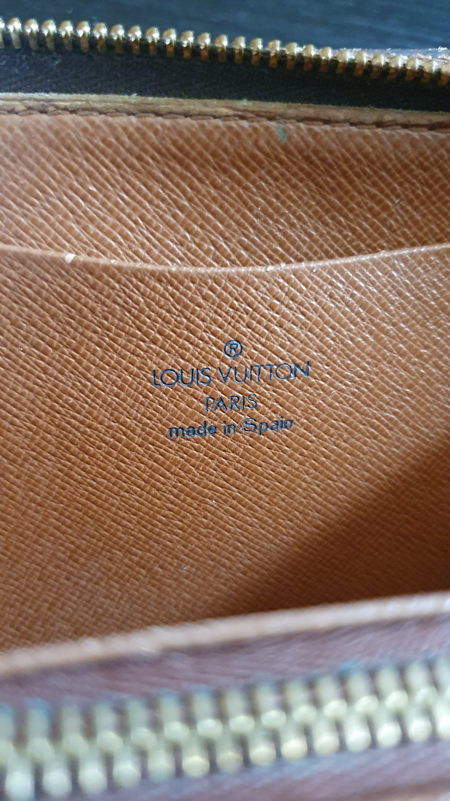 Authentic Vintage Louis Vuitton Upcycle Brown Monogram Zip Wallet with Two Handles