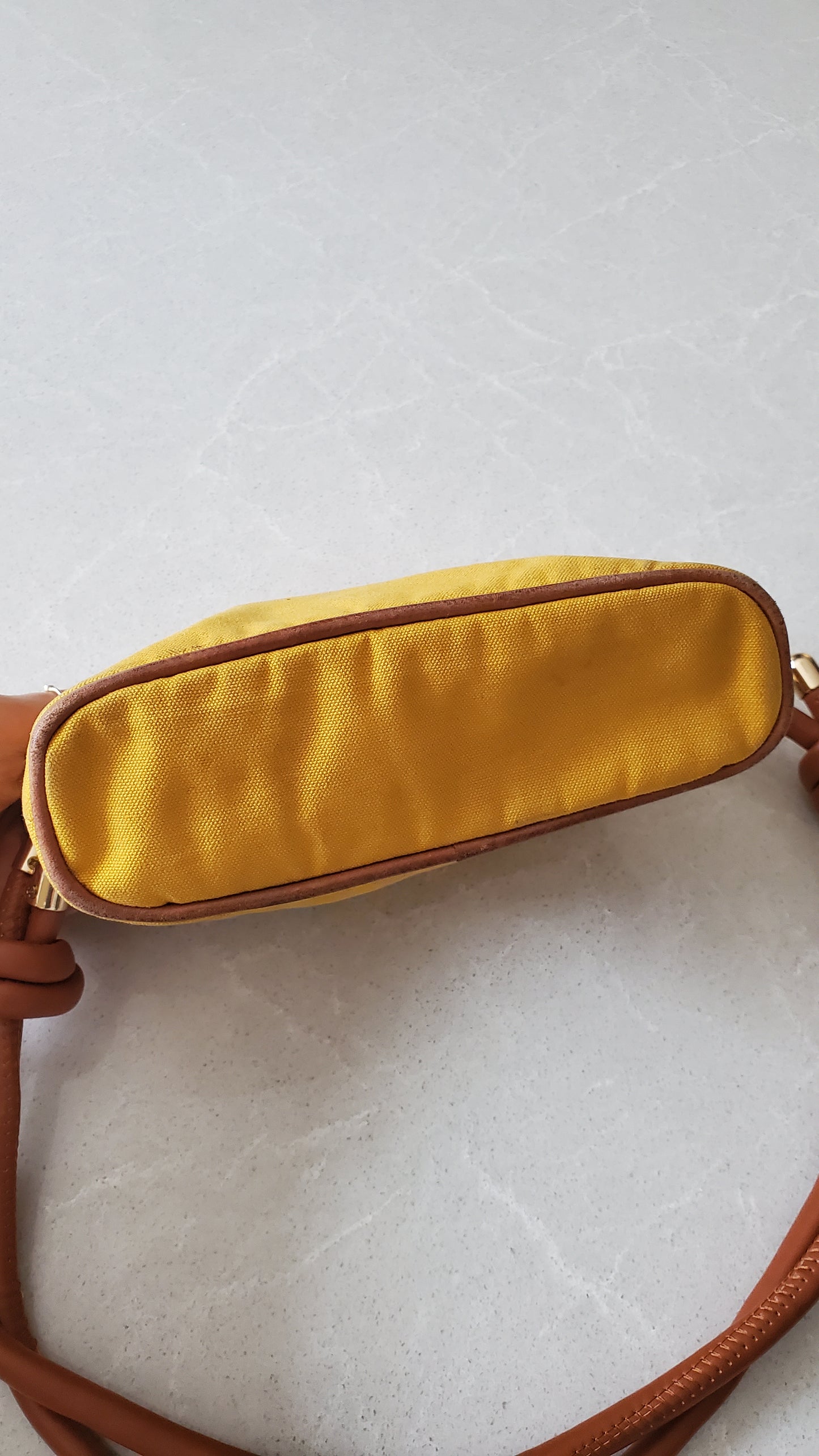 Authentic Hermès Upcycle Canvas Pochette with Strap