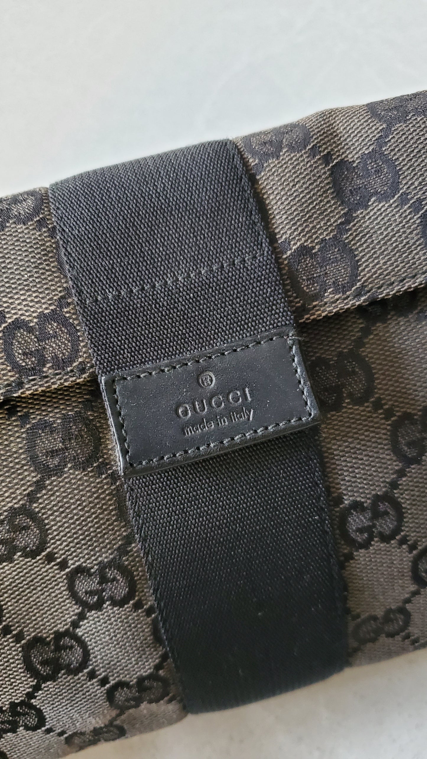 Authentic Gucci Upcycle Black Monogram Purse with Strap