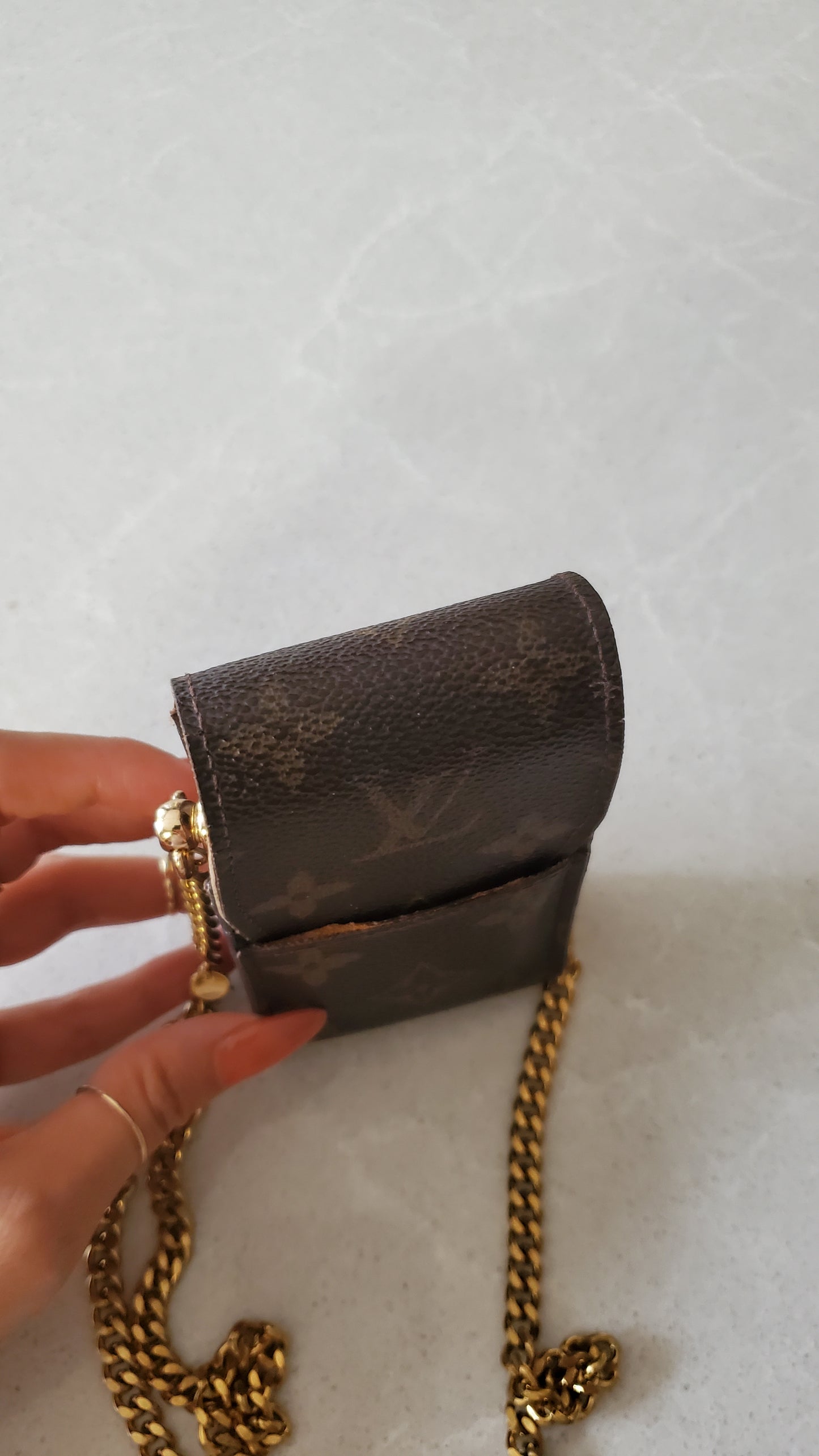 Authentic Vintage Louis Vuitton Upcycle Versatile Pouch on Chain