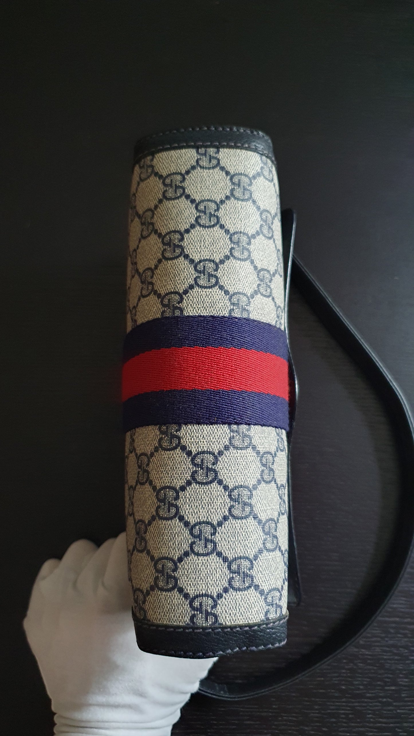 Authentic Vintage Gucci Upcycle (Dark Navy) Versatile Purse
