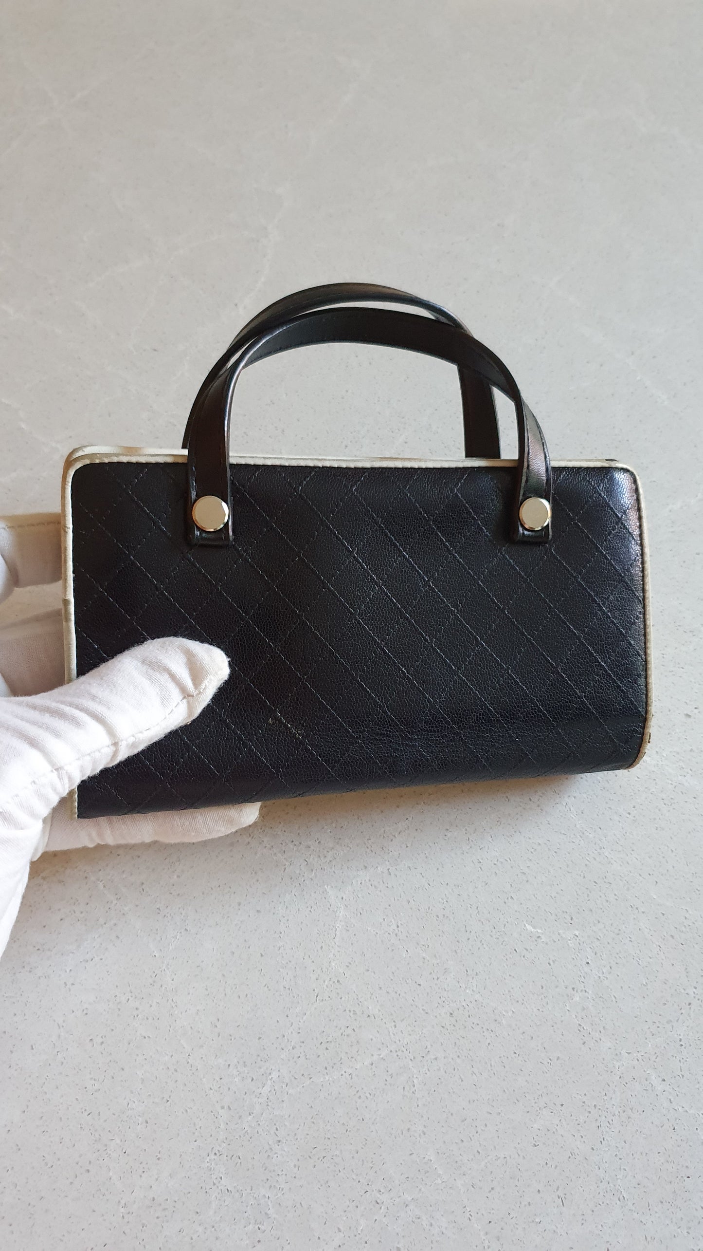 Authentic Chanel Upcycle Black Leather Wallet with Straps