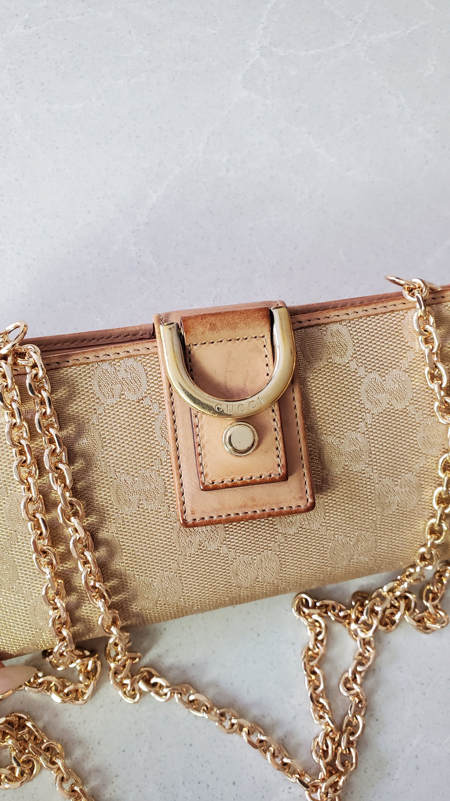 Authentic Gucci Upcycle Wallet on Chains