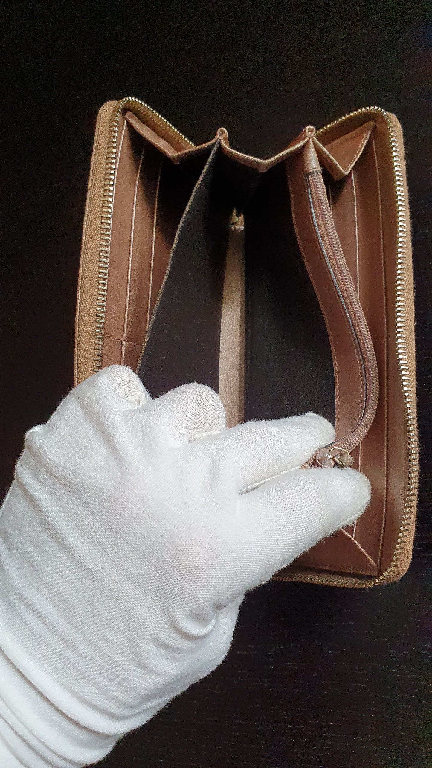 Authentic Gucci Upcycle Zip Wallet with Shoulder Chain