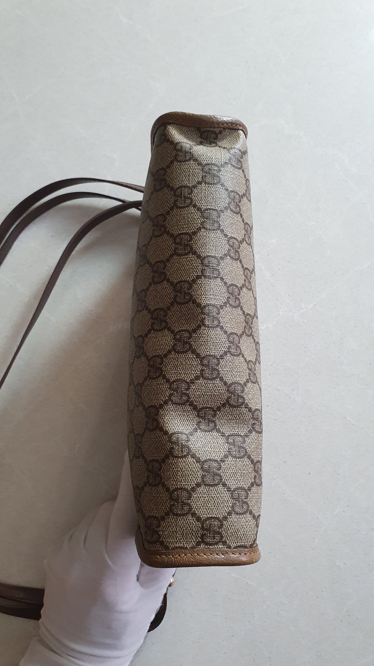 Authentic Vintage Gucci Upcycle Brown Purse with Straps and Chain