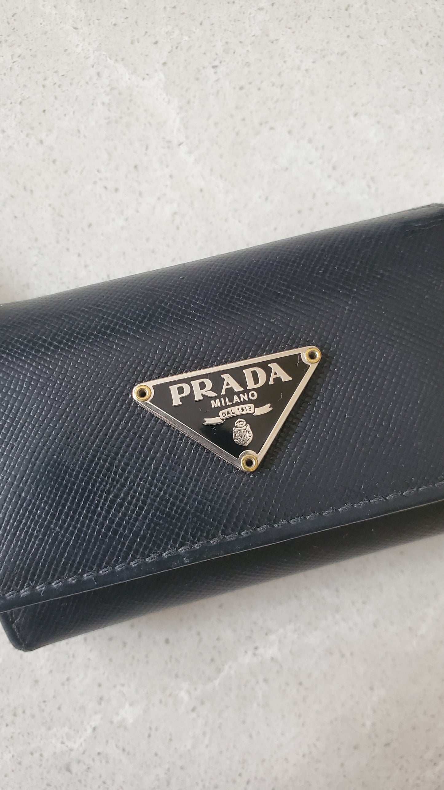 Authentic Prada Upcycle Black Small Keyholder with Strap