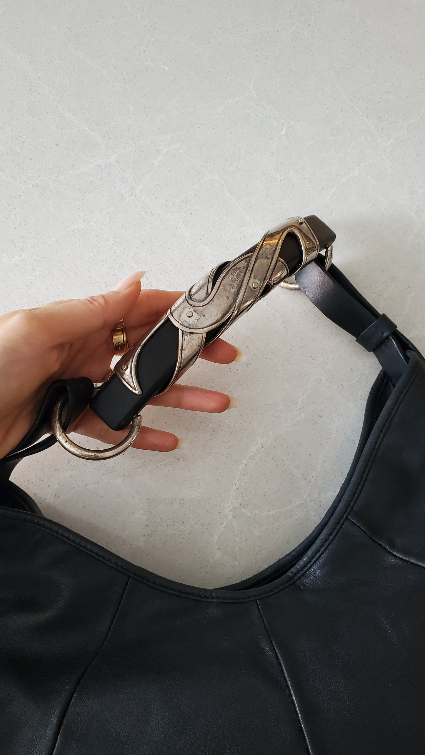 Authentic Vintage Saint Laurent Mombasa Black Iconic 00s It-Bag