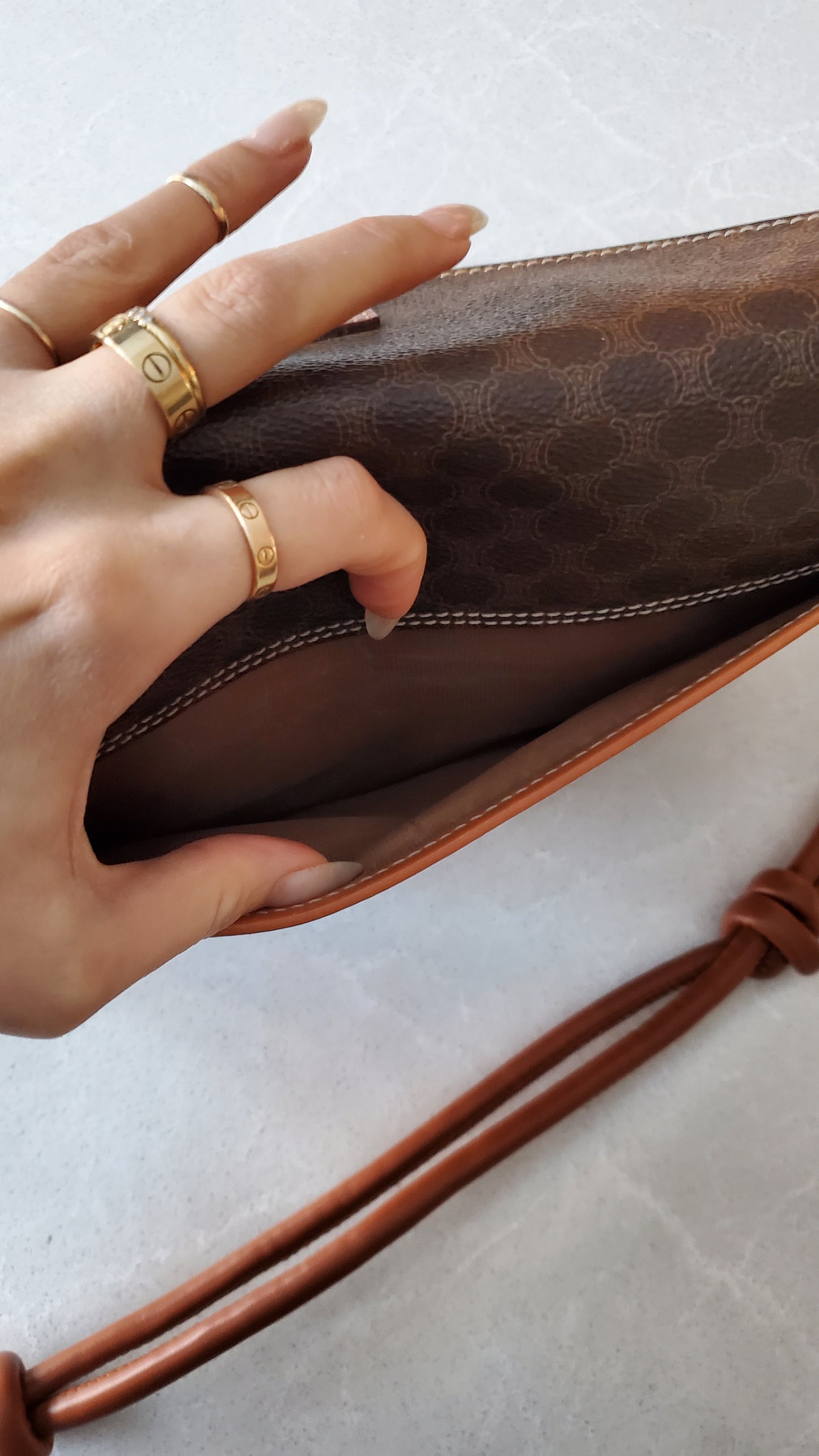 Authentic Vintage Celine (Brown) Upcycle Purse with Straps