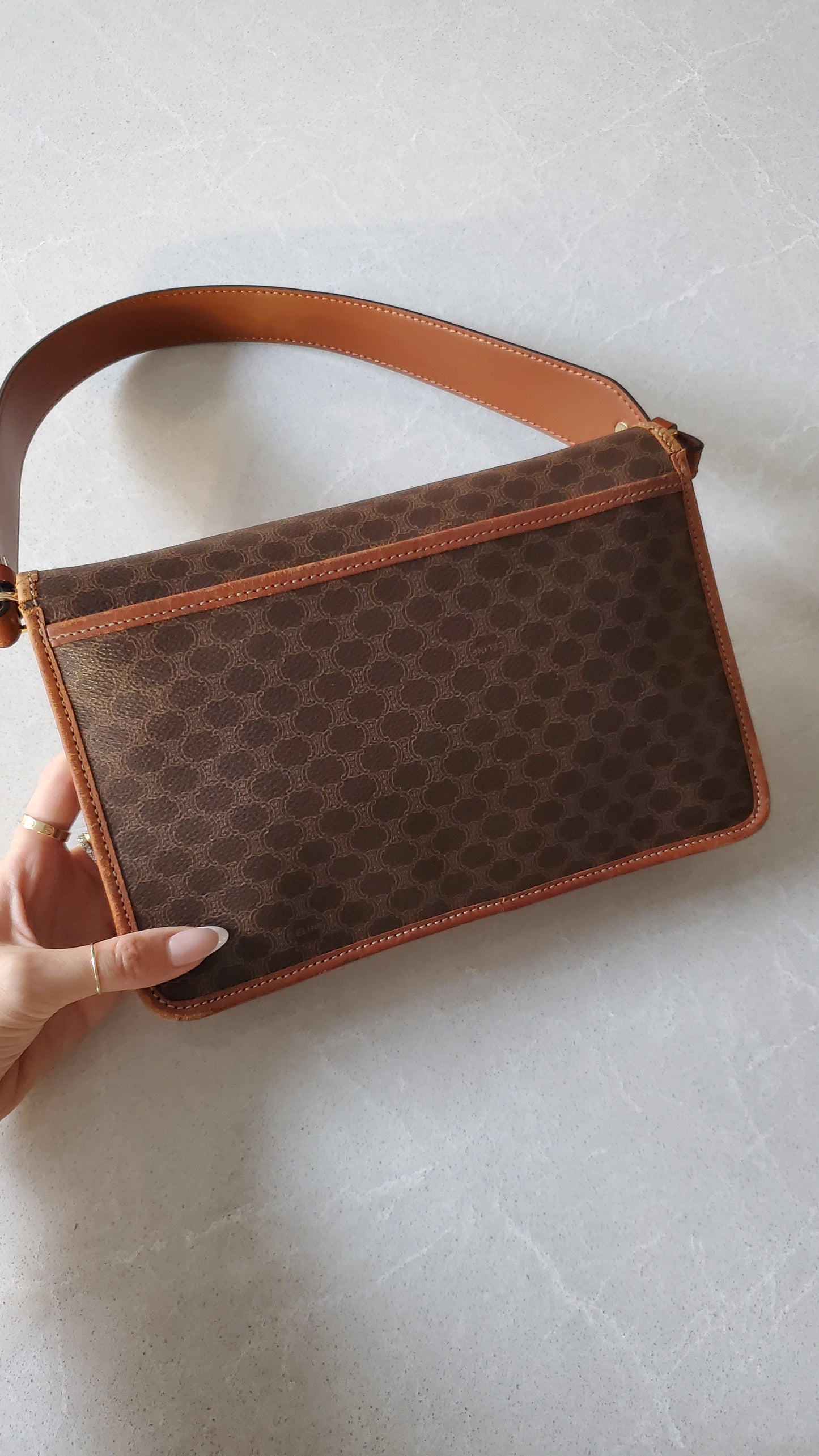 Authentic Vintage Celine Versatile Shoulder/ Crossbody Brown Purse