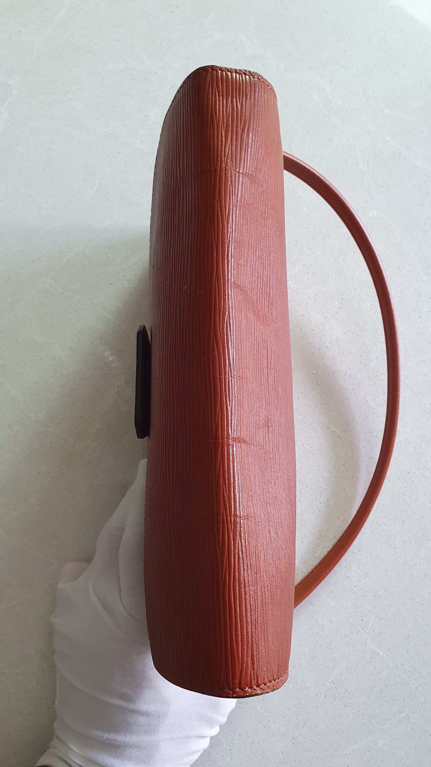 Authentic Louis Vuitton Upcycle Tan Epi Purse with Shoulder Strap