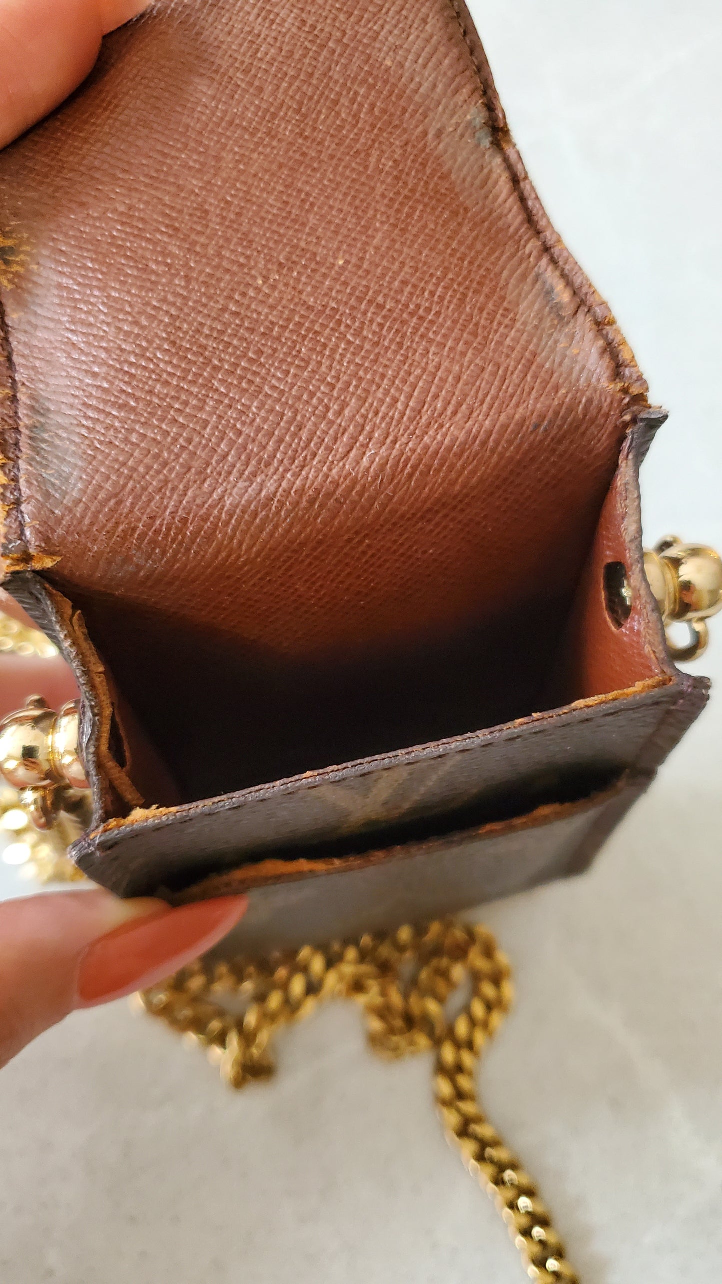 Authentic Vintage Louis Vuitton Upcycle Versatile Pouch on Chain