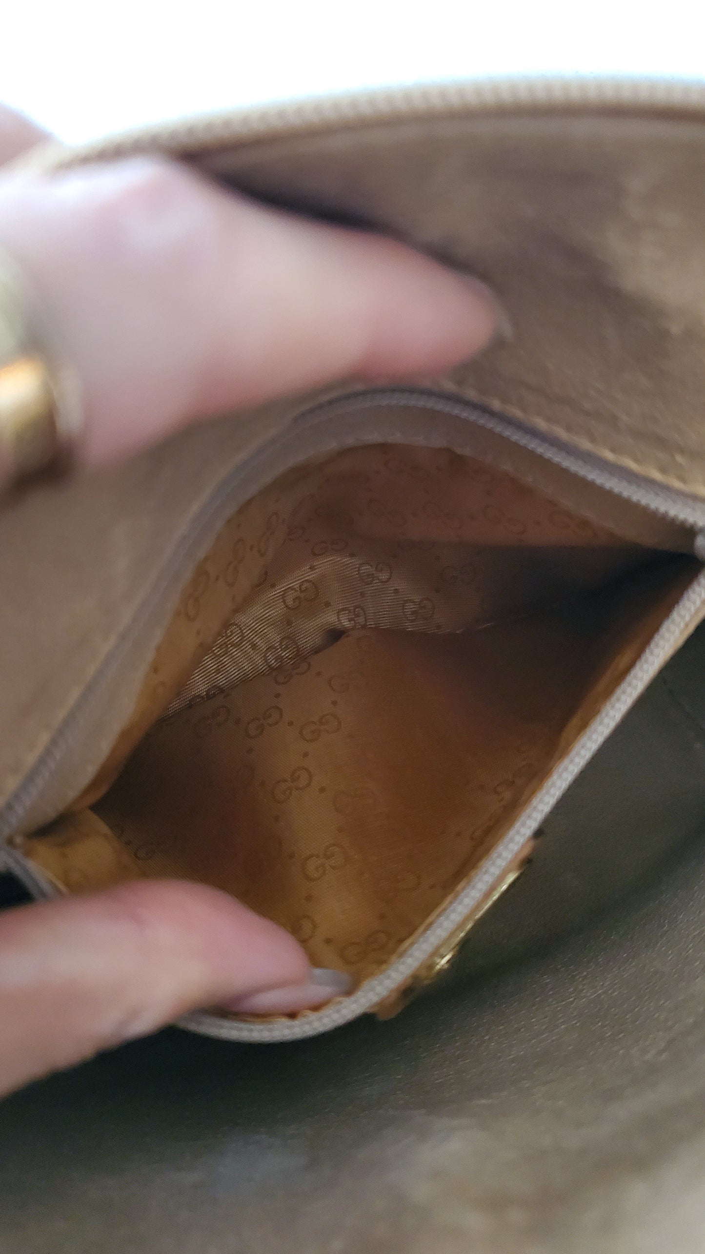 Authentic Vintage Gucci Upcycle Shoulder Purse on Chain/ Strap