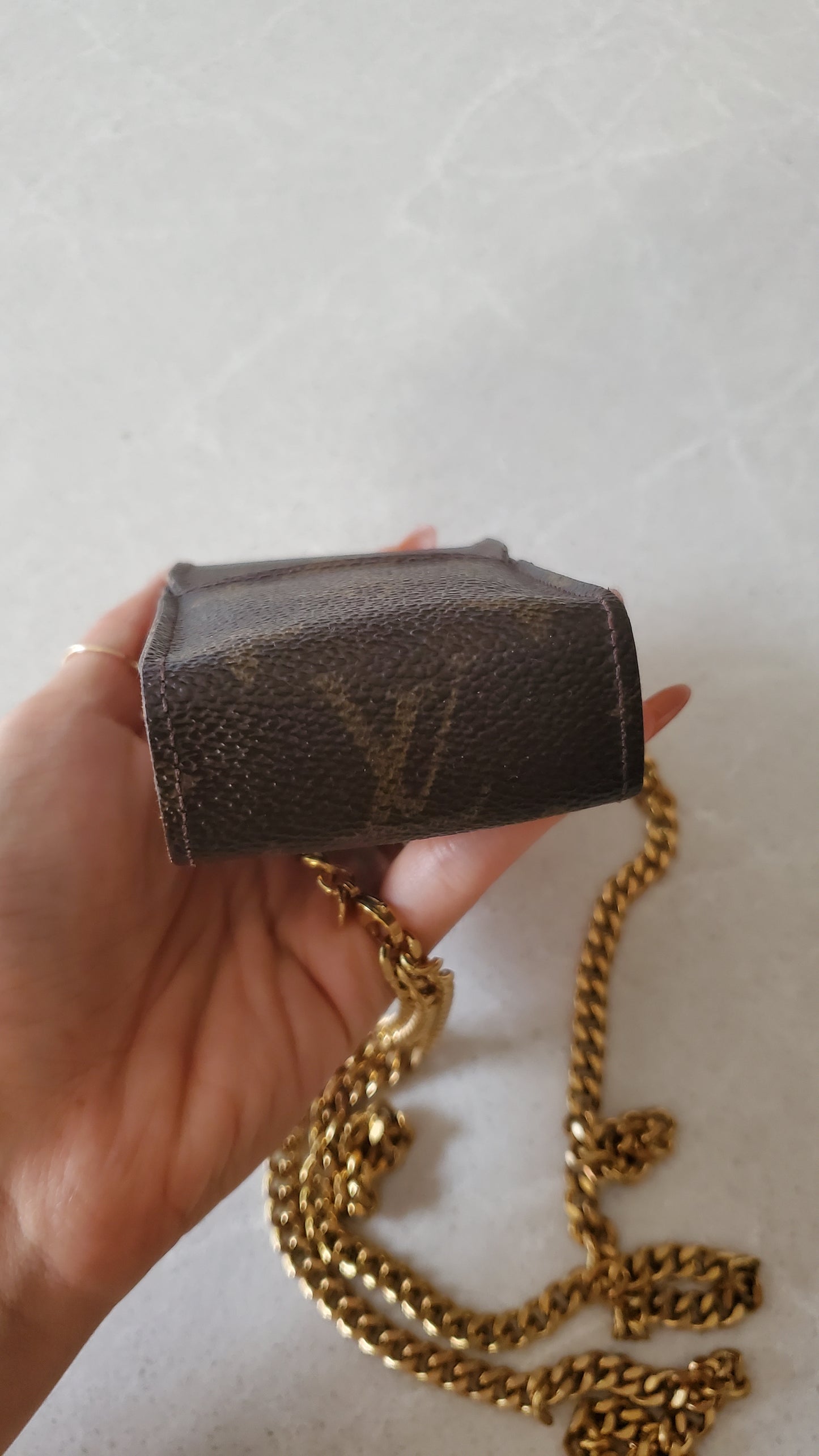 Authentic Vintage Louis Vuitton Upcycle Versatile Pouch on Chain