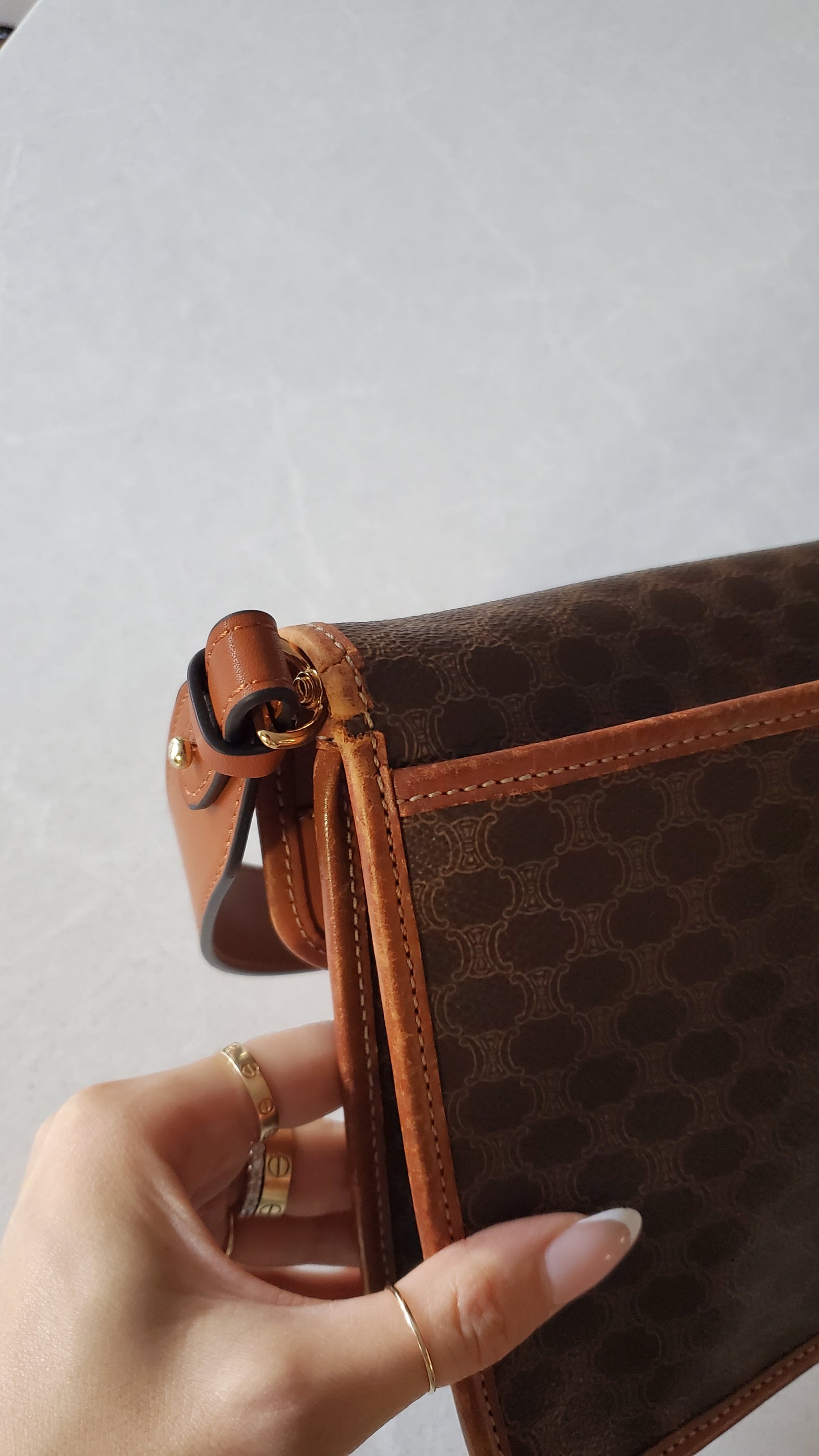 Authentic Vintage Celine Versatile Shoulder/ Crossbody Brown Purse