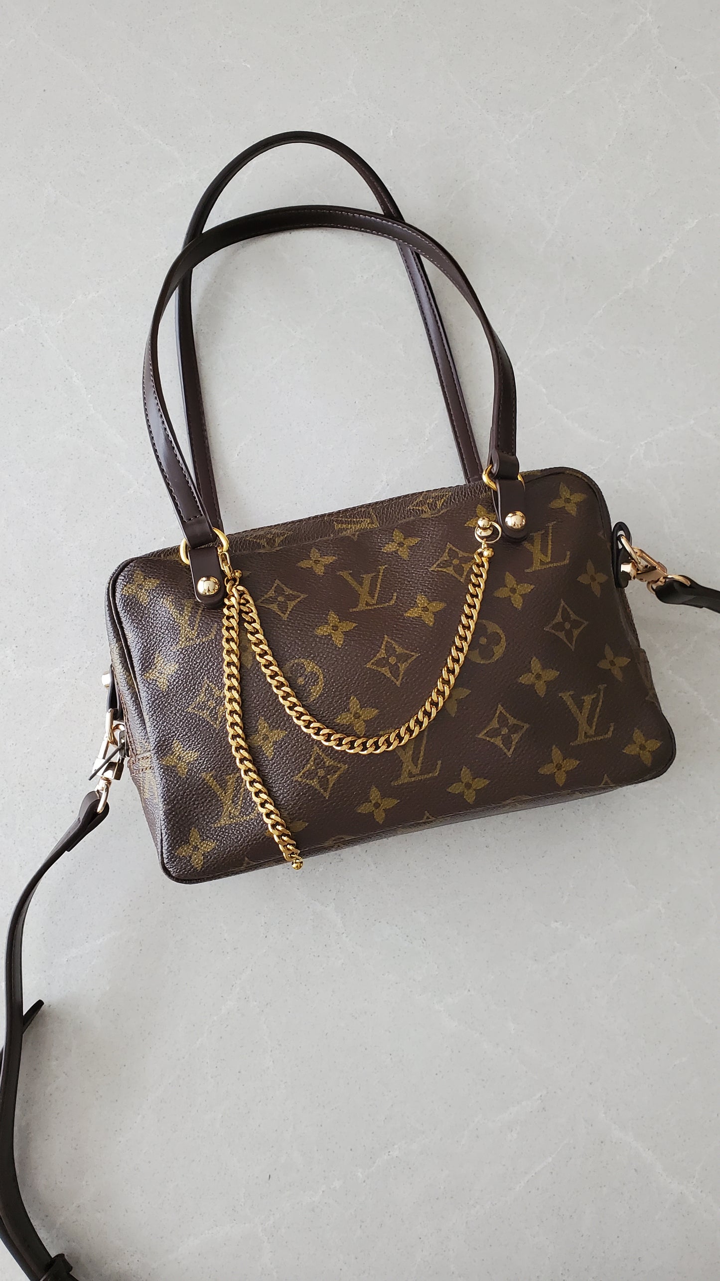 Authentic Vintage Louis Vuitton Upcycle New Gen Charm Shoulder/ Crossbody Bag