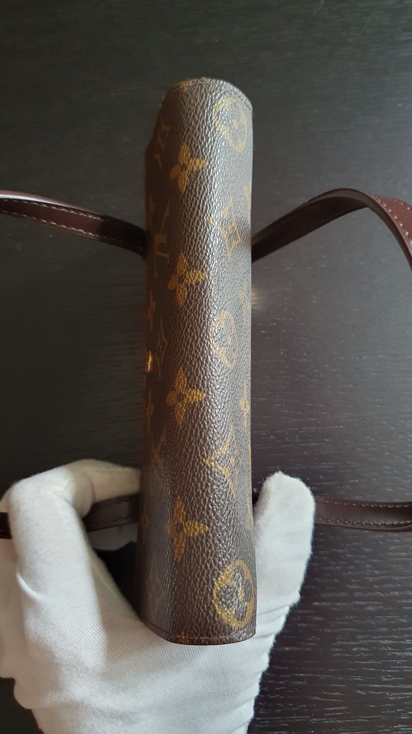 Authentic Vintage Louis Vuitton Upcycle Brown Monogram Wallet with Two Handles