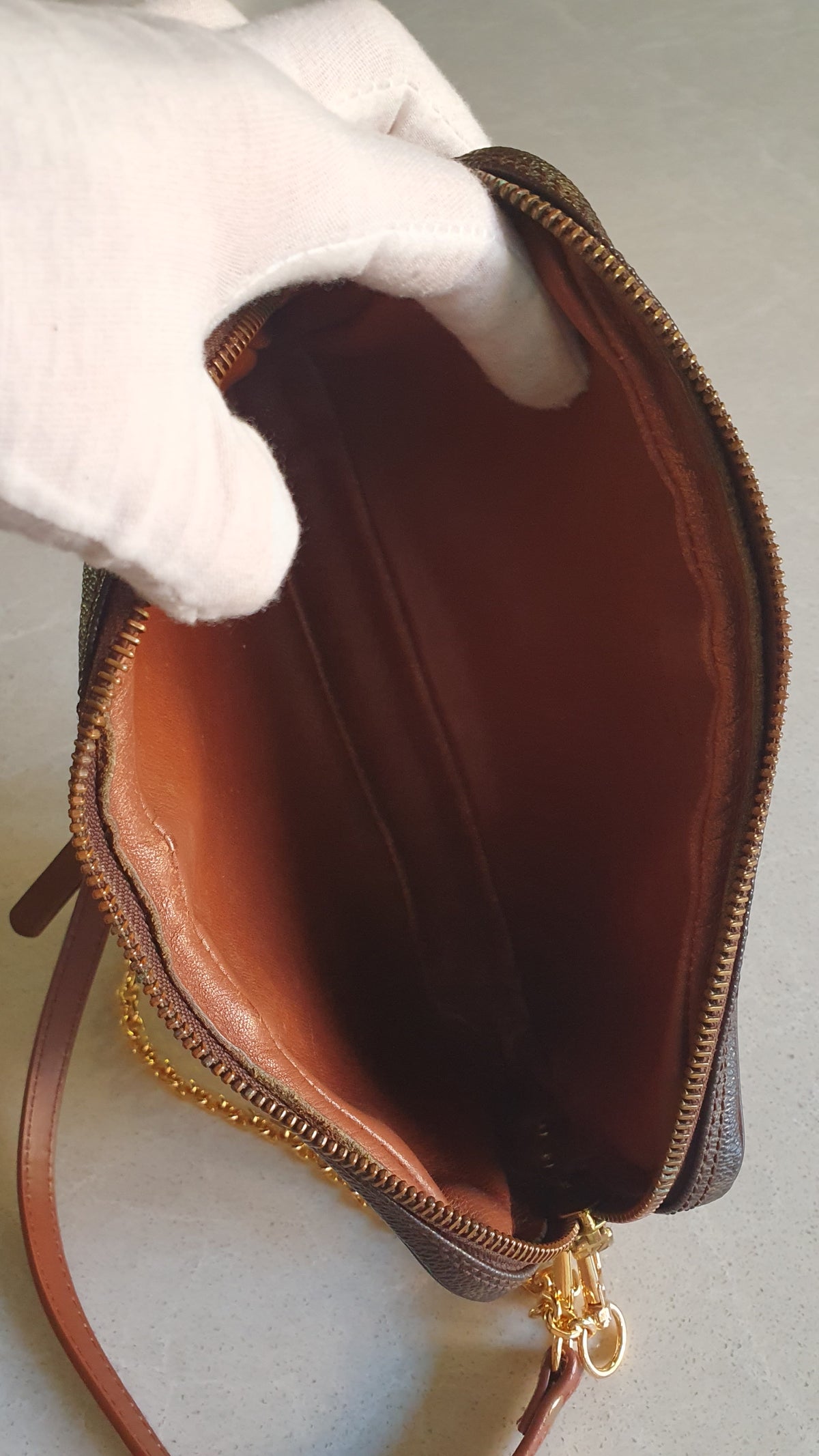 Authentic Vintage Louis Vuitton Upcycle Shoulder Purse with Strap & Chain