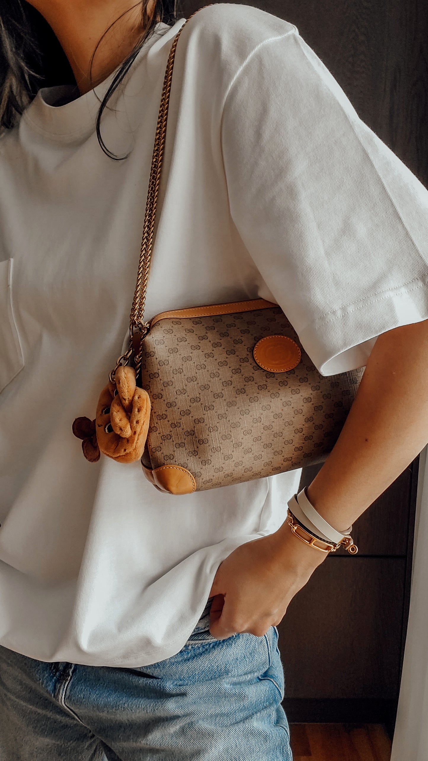 Authentic Vintage Gucci Upcycle Purse on Chain