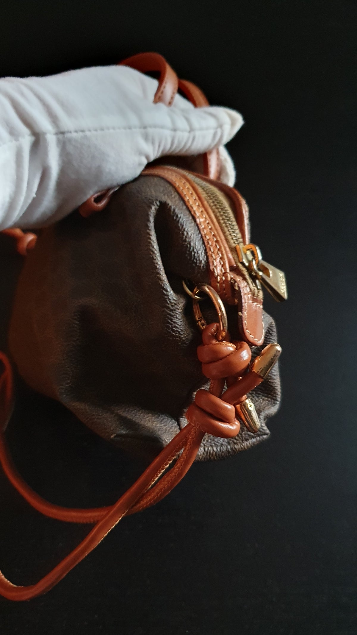 Authentic Vintage Celine Upcycle Brown Purse with Straps