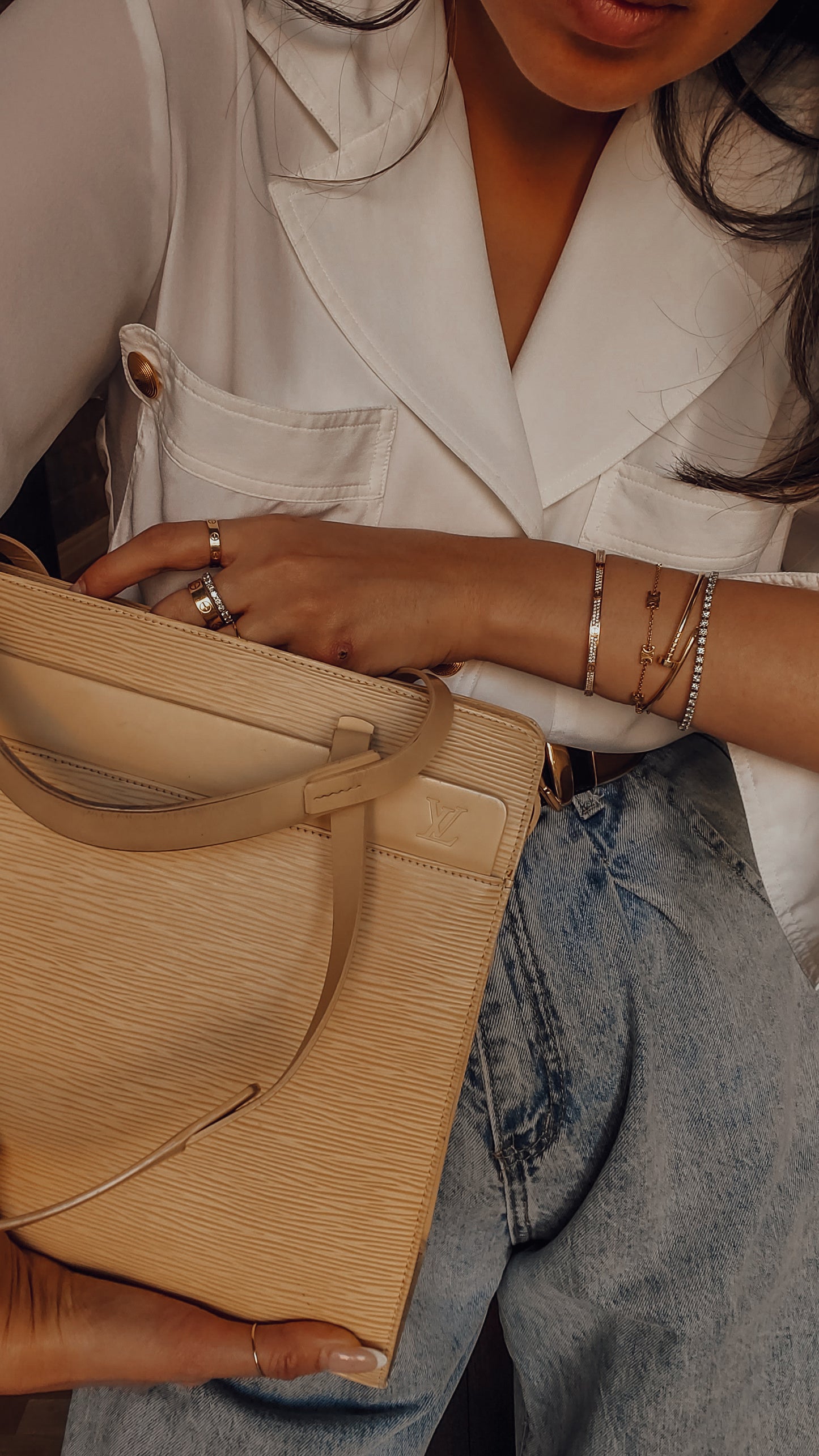 Authentic Louis Vuitton Y2K (Year 2000) Cream Epi Purse