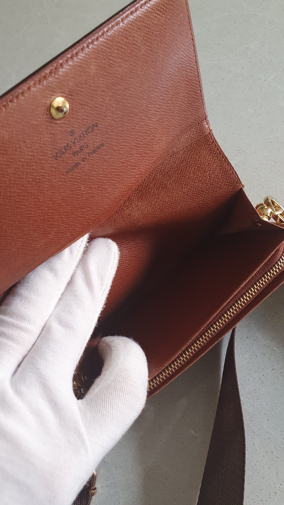 Authentic Vintage Louis Vuitton Upcycle Small Wallet (2) with Strap and Chain
