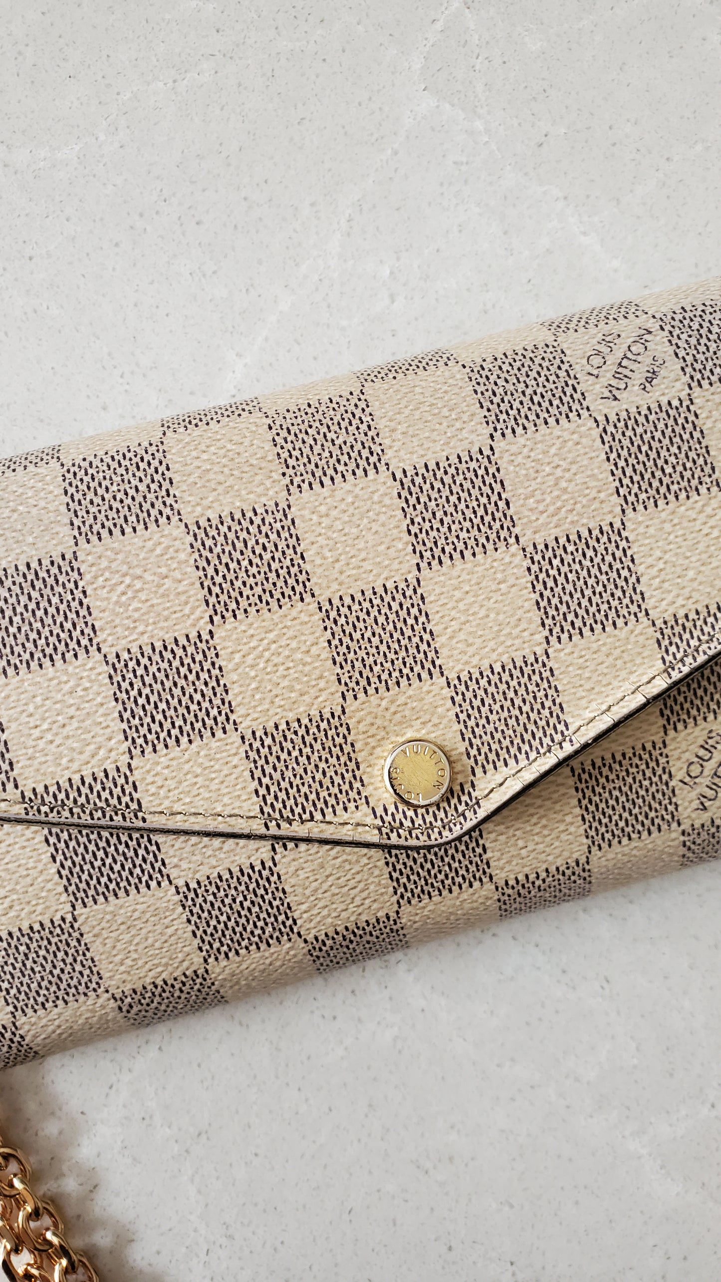 Authentic Louis Vuitton Damier Upcycle Wallet on Chain