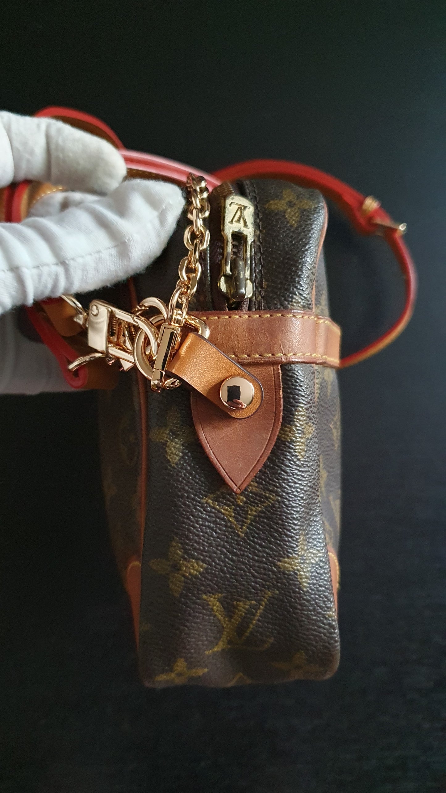 Authentic Vintage Louis Vuitton Upcycle Purse with 2 Straps & Chain