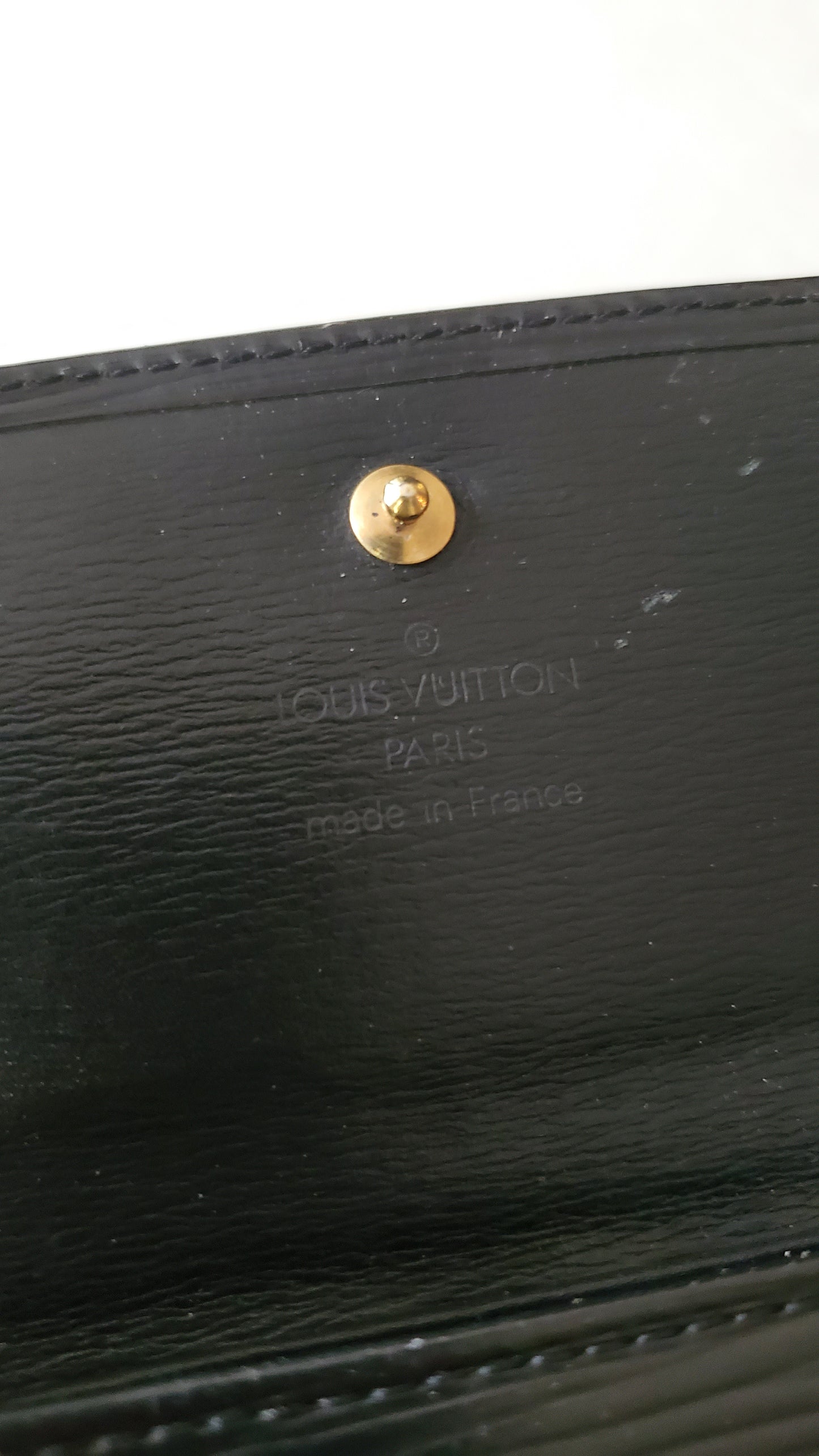 Authentic Vintage Louis Vuitton Upcycle Black Epi Small Wallet on Strap