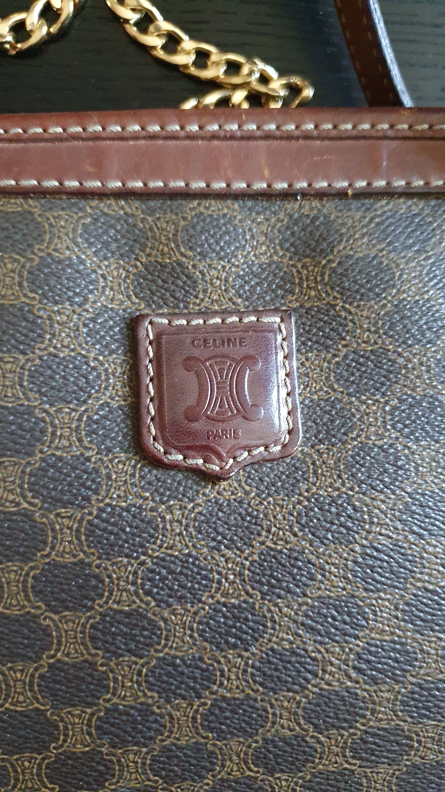 Authentic Vintage Celine Upcycle Purse (with Two Handle Straps)