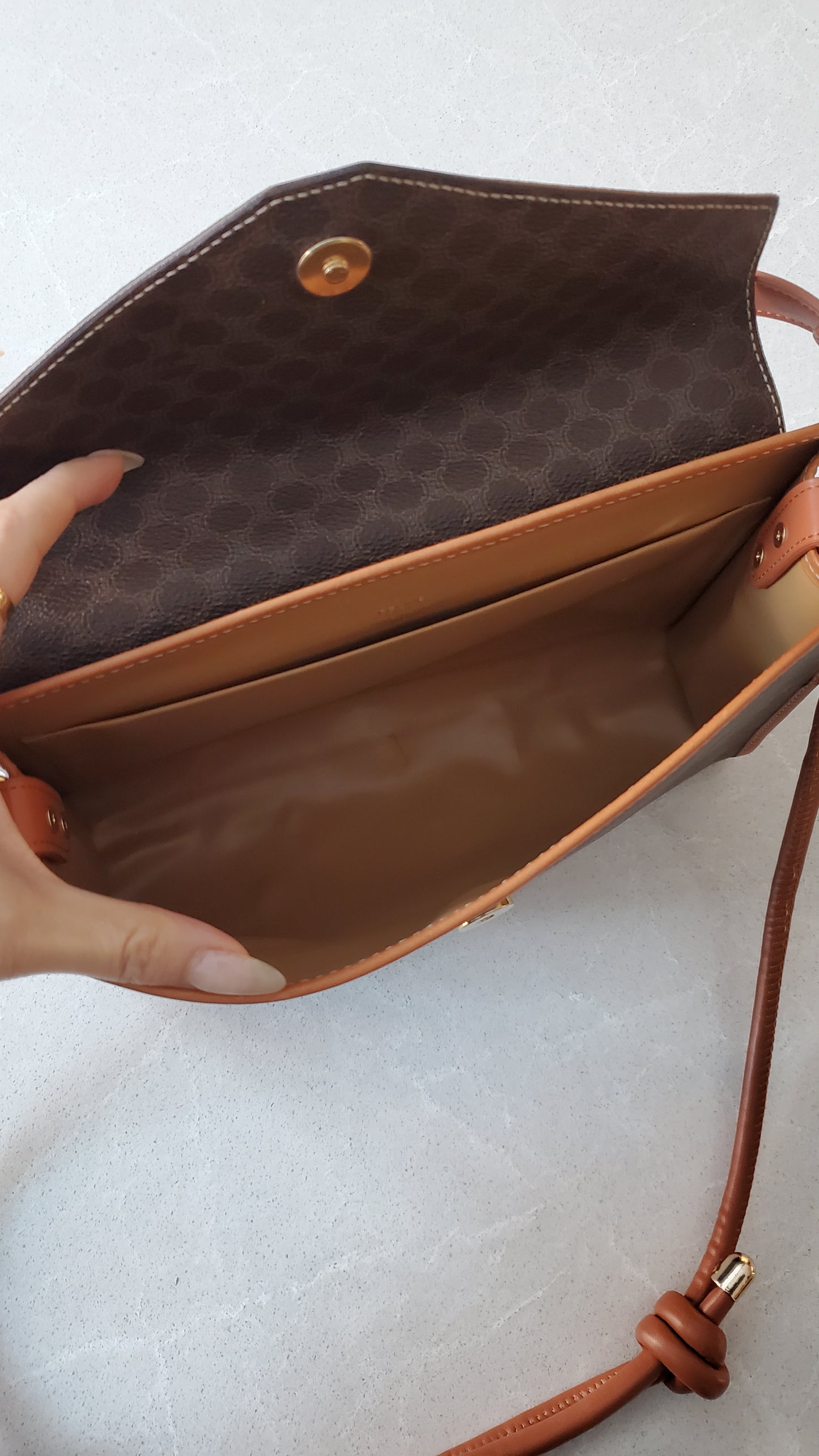 Authentic Vintage Celine (Brown) Upcycle Purse with Straps