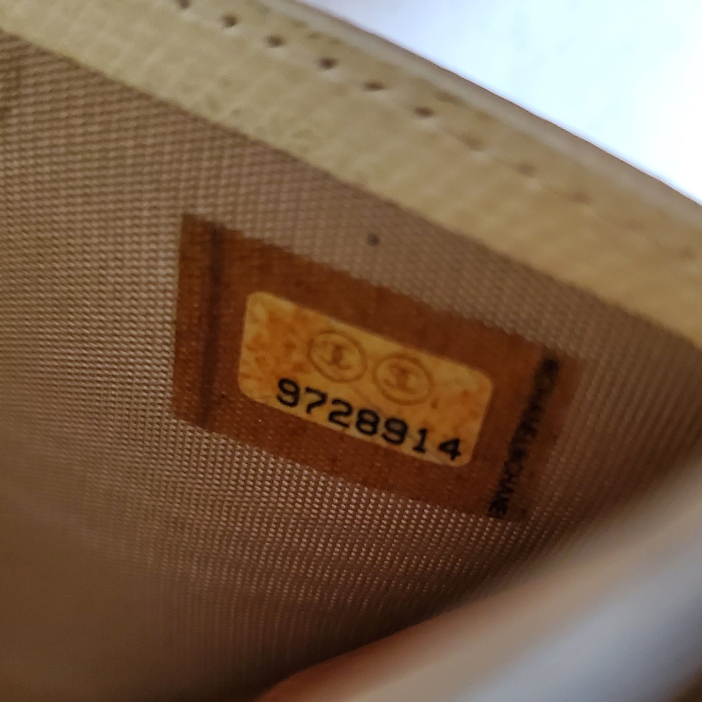 Authentic Vintage Chanel Upcycle Cream Caviar Wallet on Strap