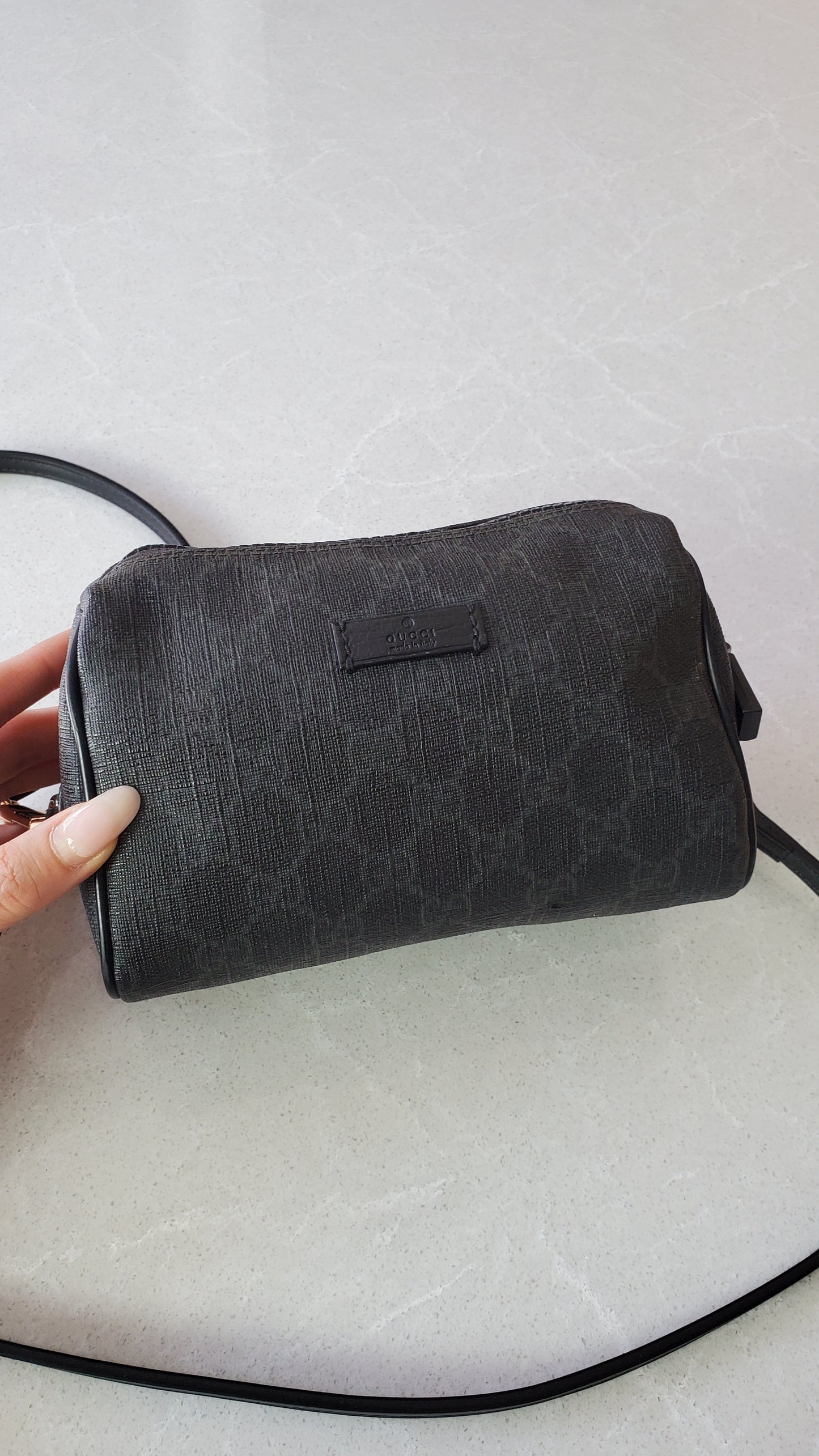 Authentic Gucci Upcycle Black Purse with Strap