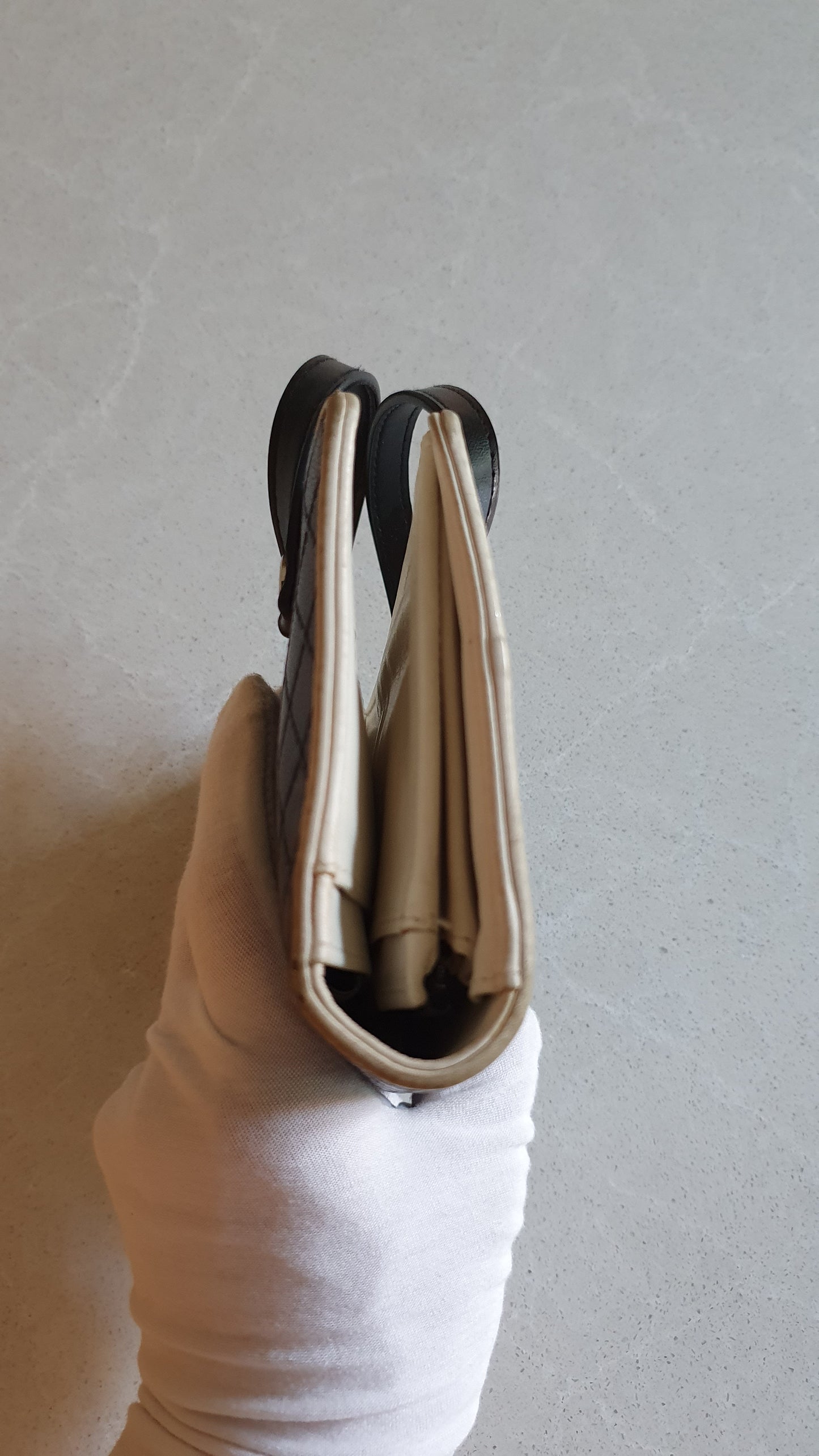Authentic Chanel Upcycle Black Leather Wallet with Straps