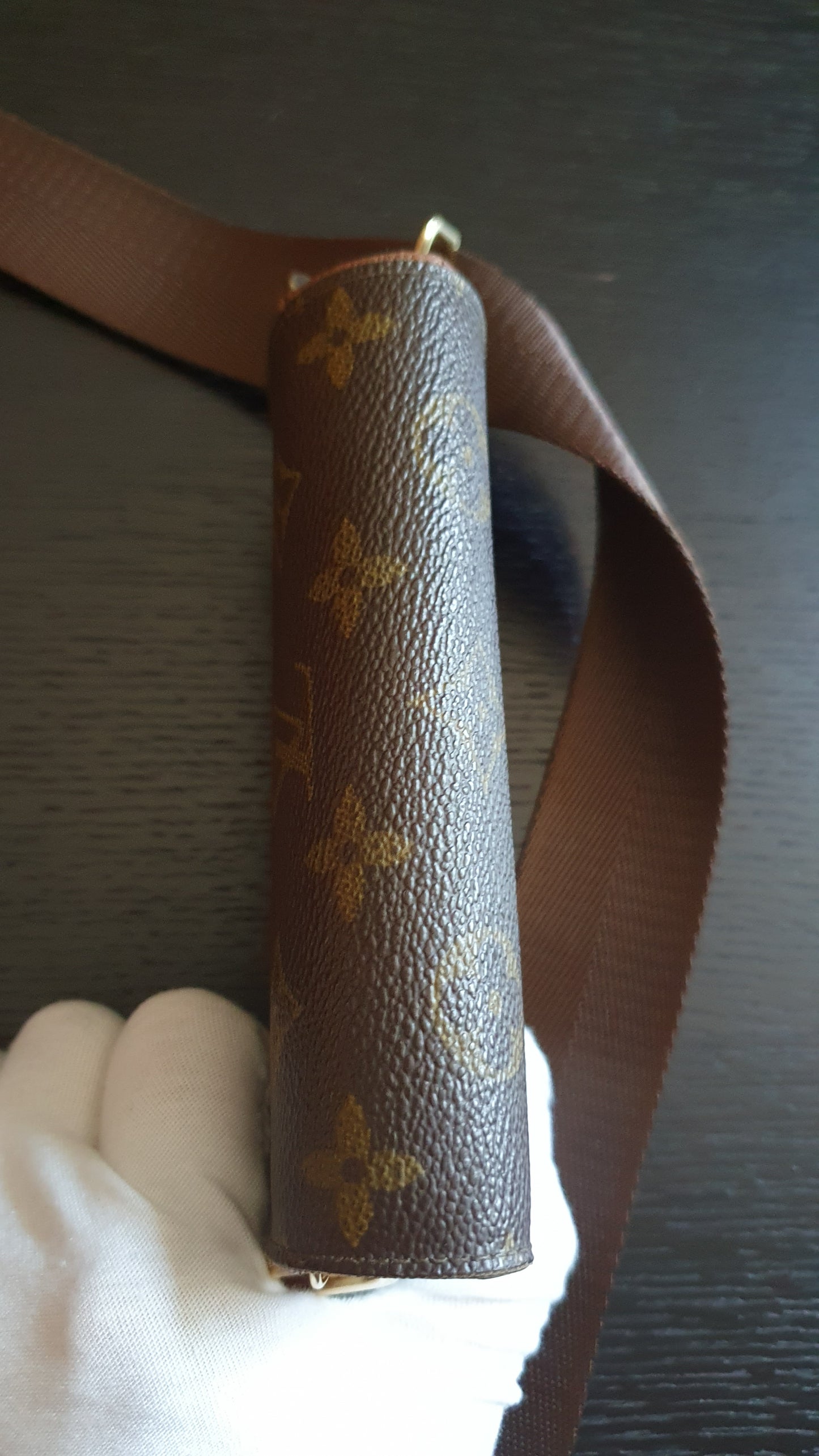 Authentic Vintage Louis Vuitton (2) Upcycle Small Wallet with Strap and Chain