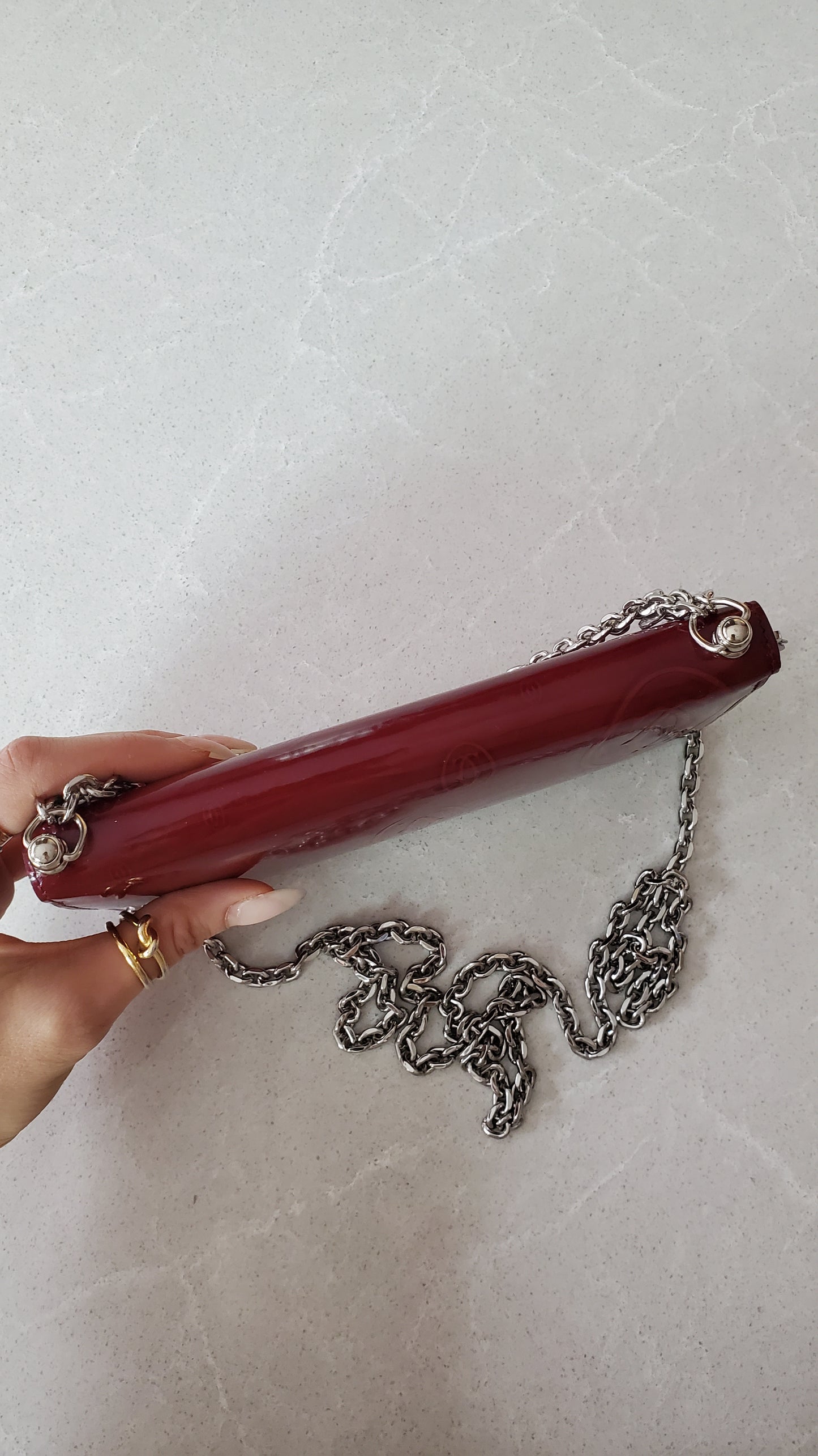 Authentic Vintage Cartier Upcycle Long Zip Wallet with Chains