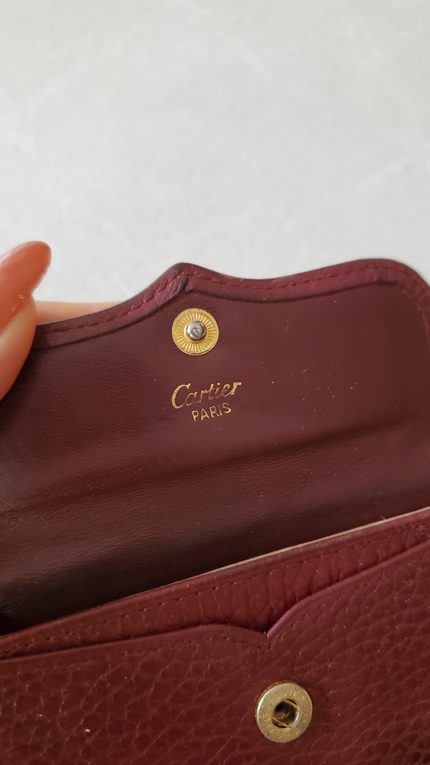 Authentic Vintage Cartier (1/2) Upcycle Mini Pouch on Chain