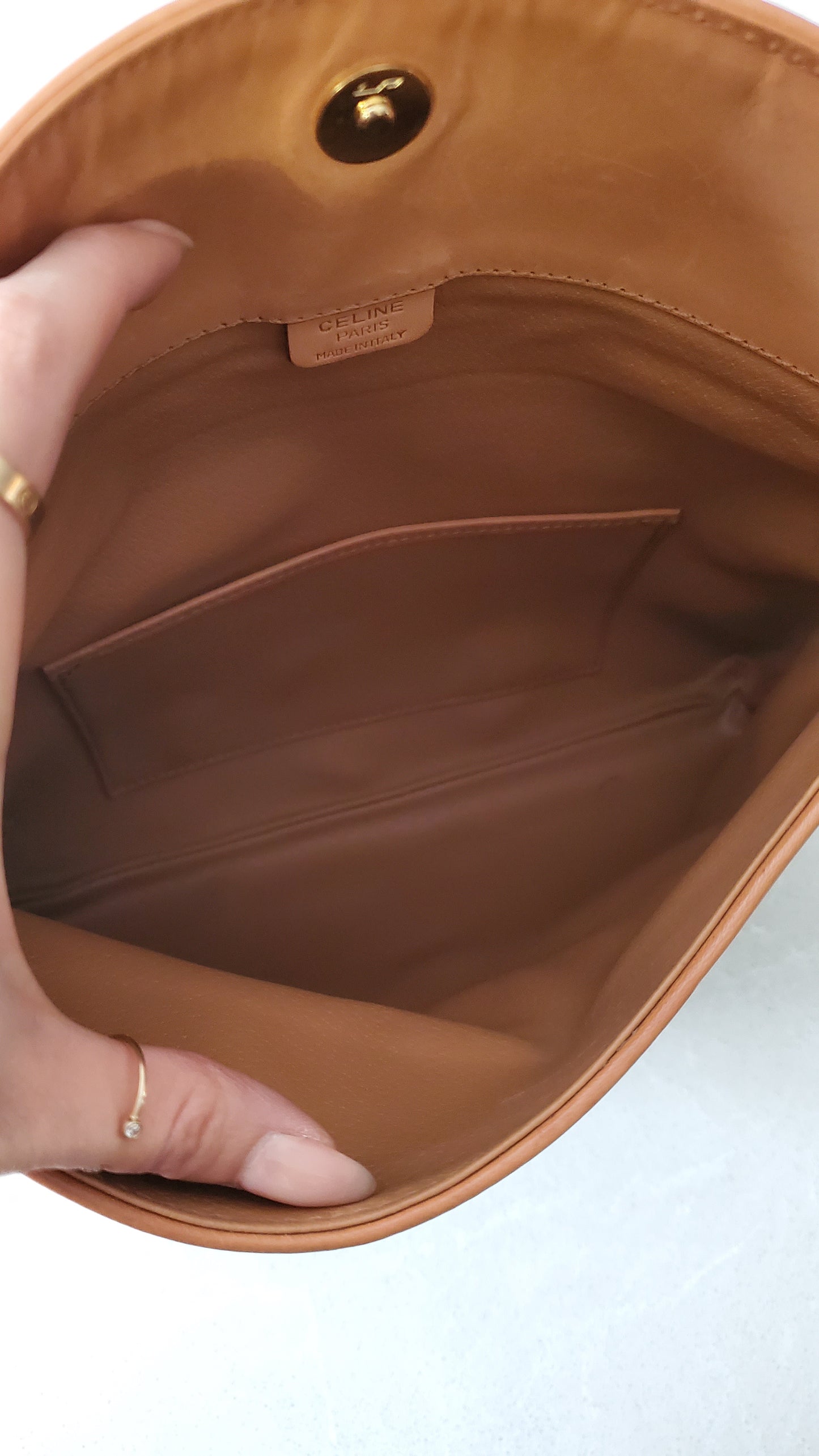 Authentic Vintage Celine Upcycle (Tan) Purse on Strap