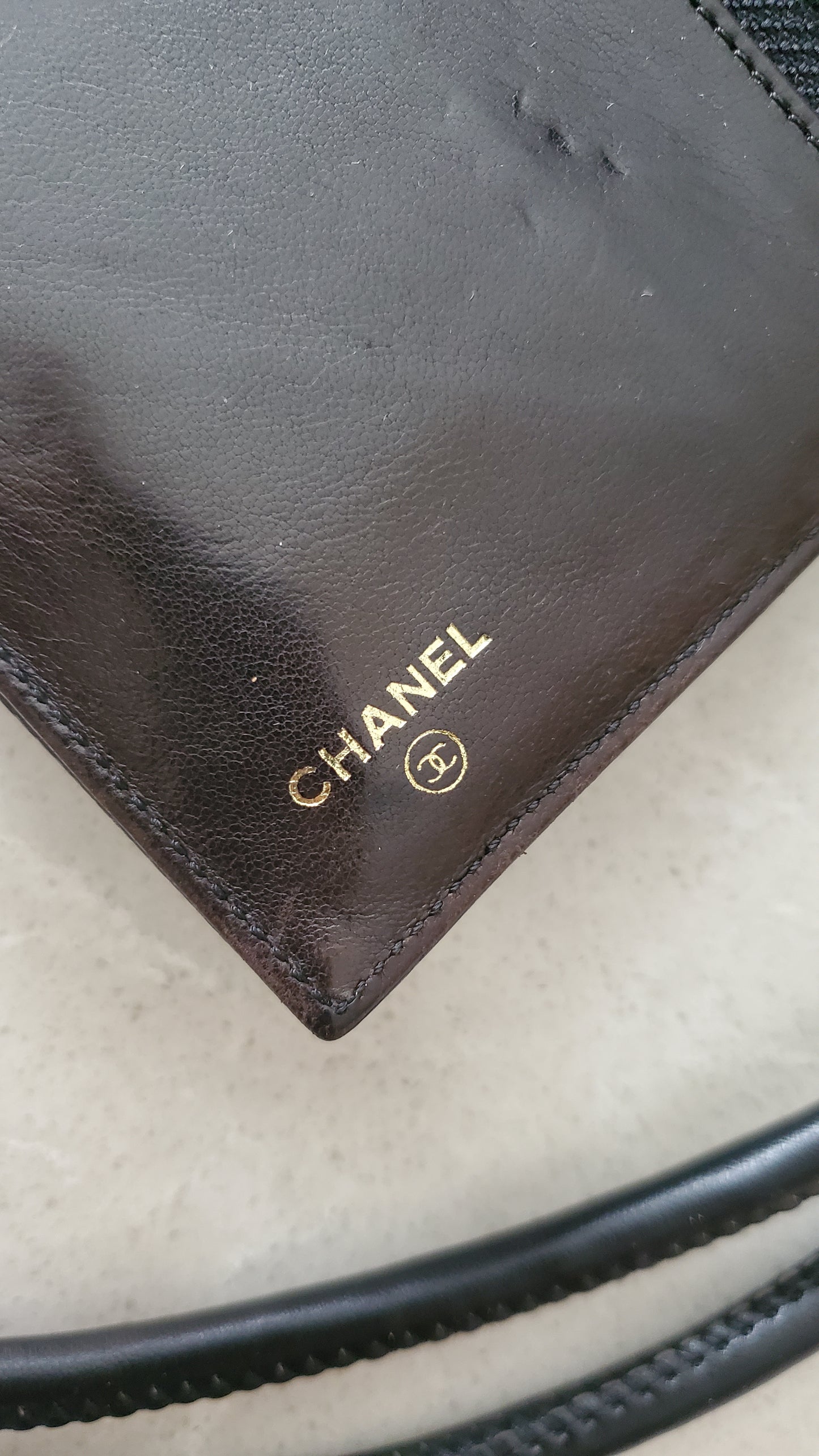 Authentic Chanel Upcycle Black Caviar Wallet on Chain & Strap