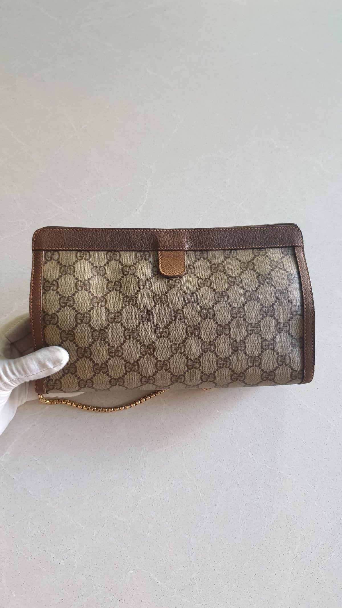 Authentic Vintage Gucci Upcycle Purse with Chains (with velcro closing)