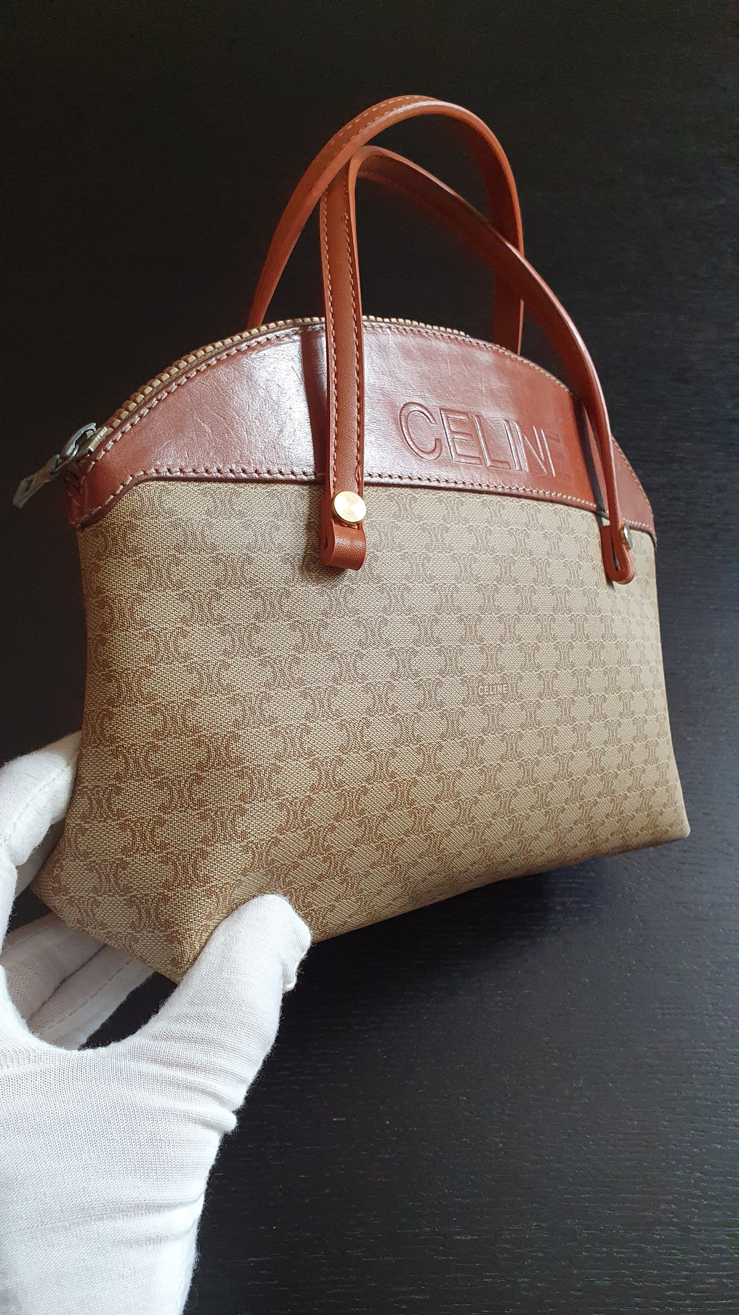Authentic Vintage Celine Upcycle Purse with Two Handles
