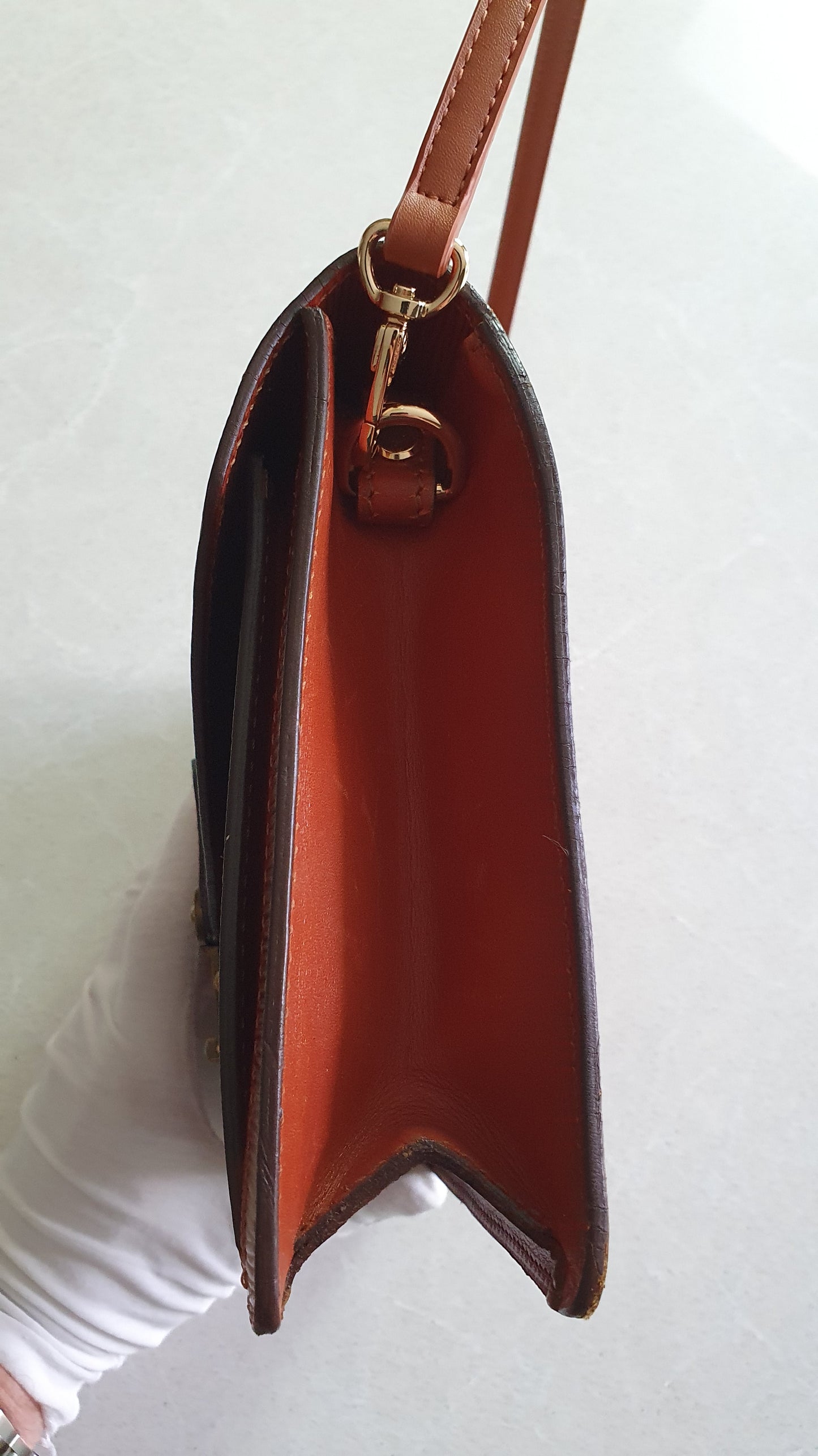 Authentic Louis Vuitton Upcycle Tan Epi Purse with Shoulder Strap