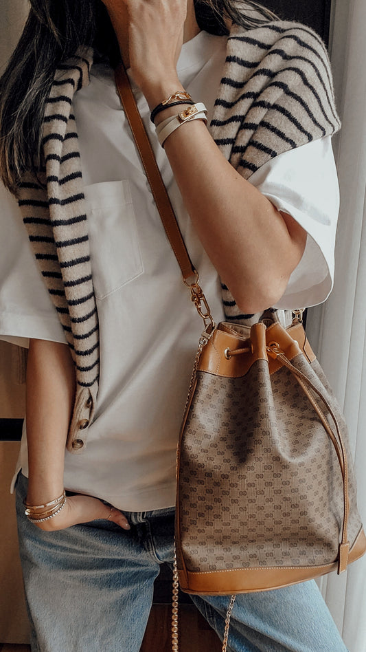 *Rare* Authentic Vintage Gucci Tan Bucket Bag