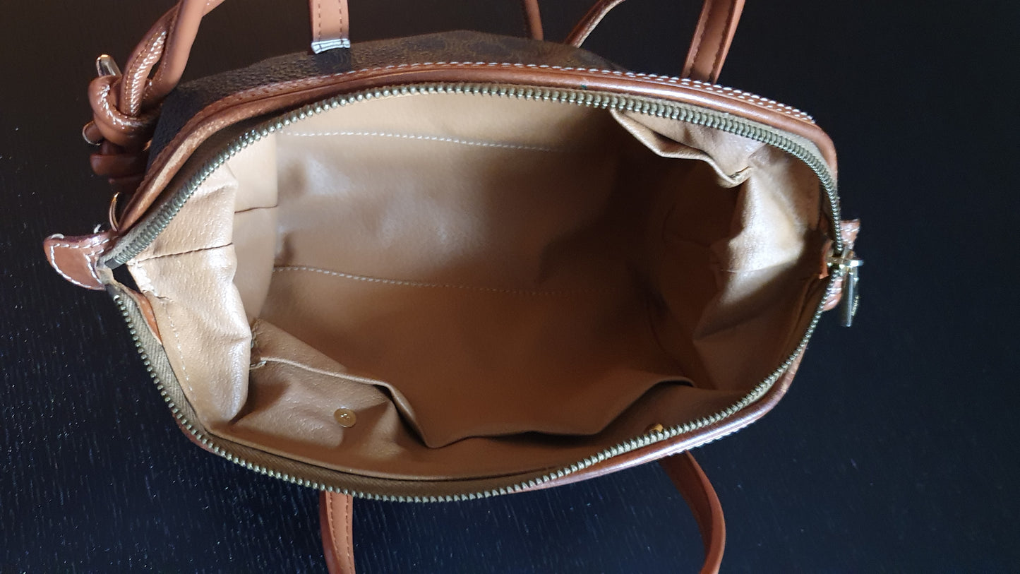 Authentic Vintage Celine Upcycle Brown Purse with Straps