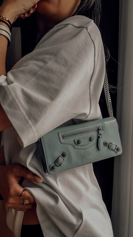 Authentic Balenciaga Upcycle Wallet on Chain