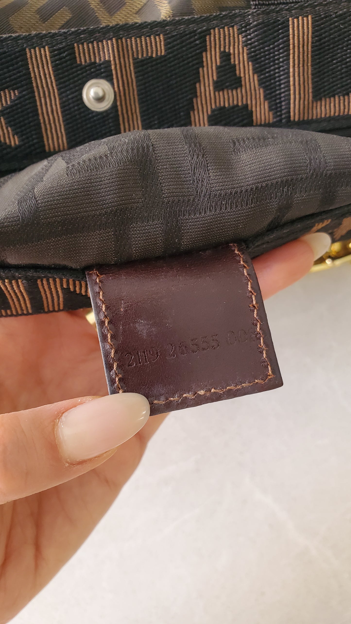 Authentic Fendi FF Upcycle Large Tote Bag with Chains