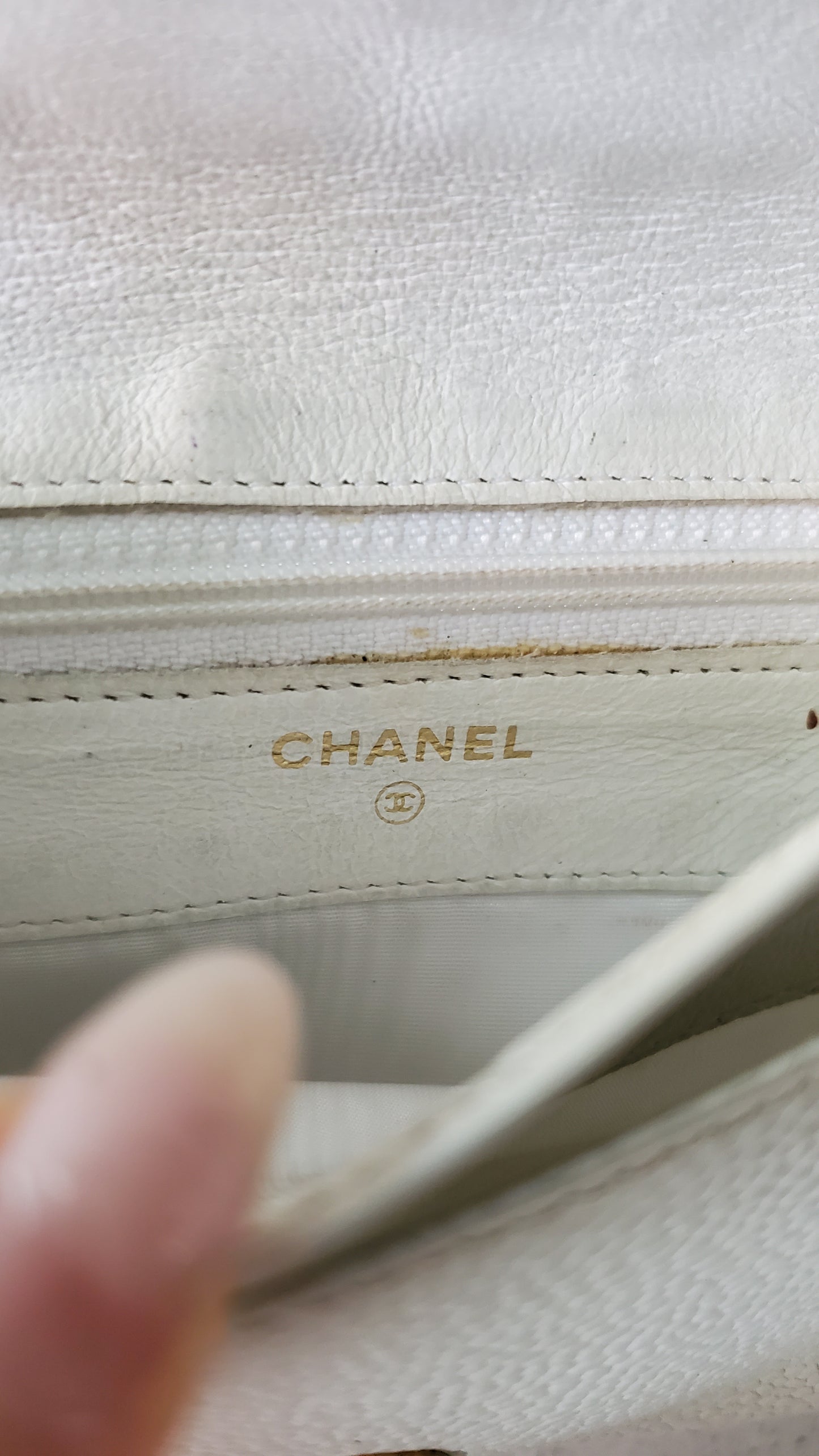 Authentic Chanel Upcycle Small Caviar Caviar Wallet/ Purse with Strap & Chain