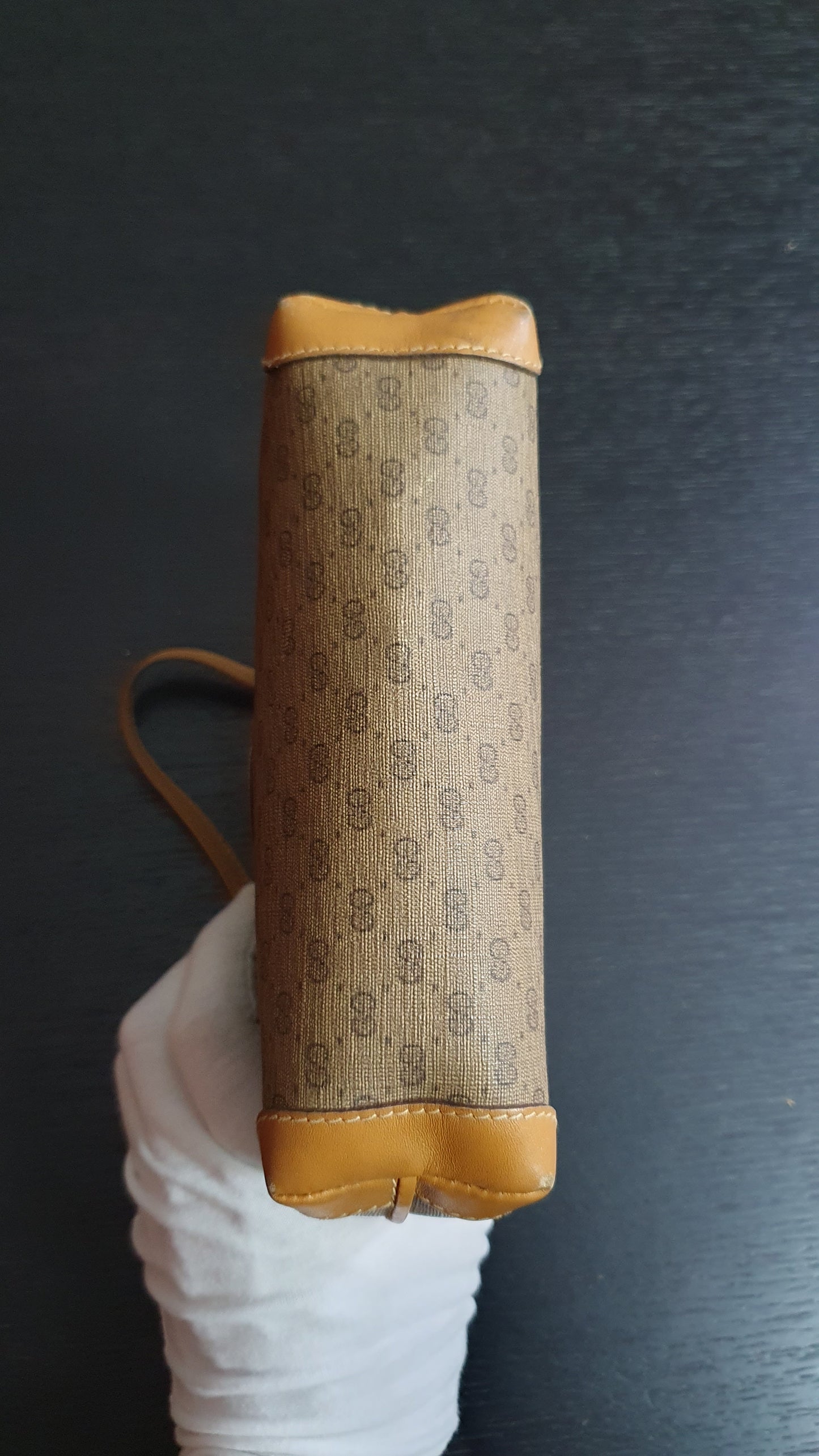 Authentic Vintage Gucci Upcycle Tan Bag with Straps & Chain
