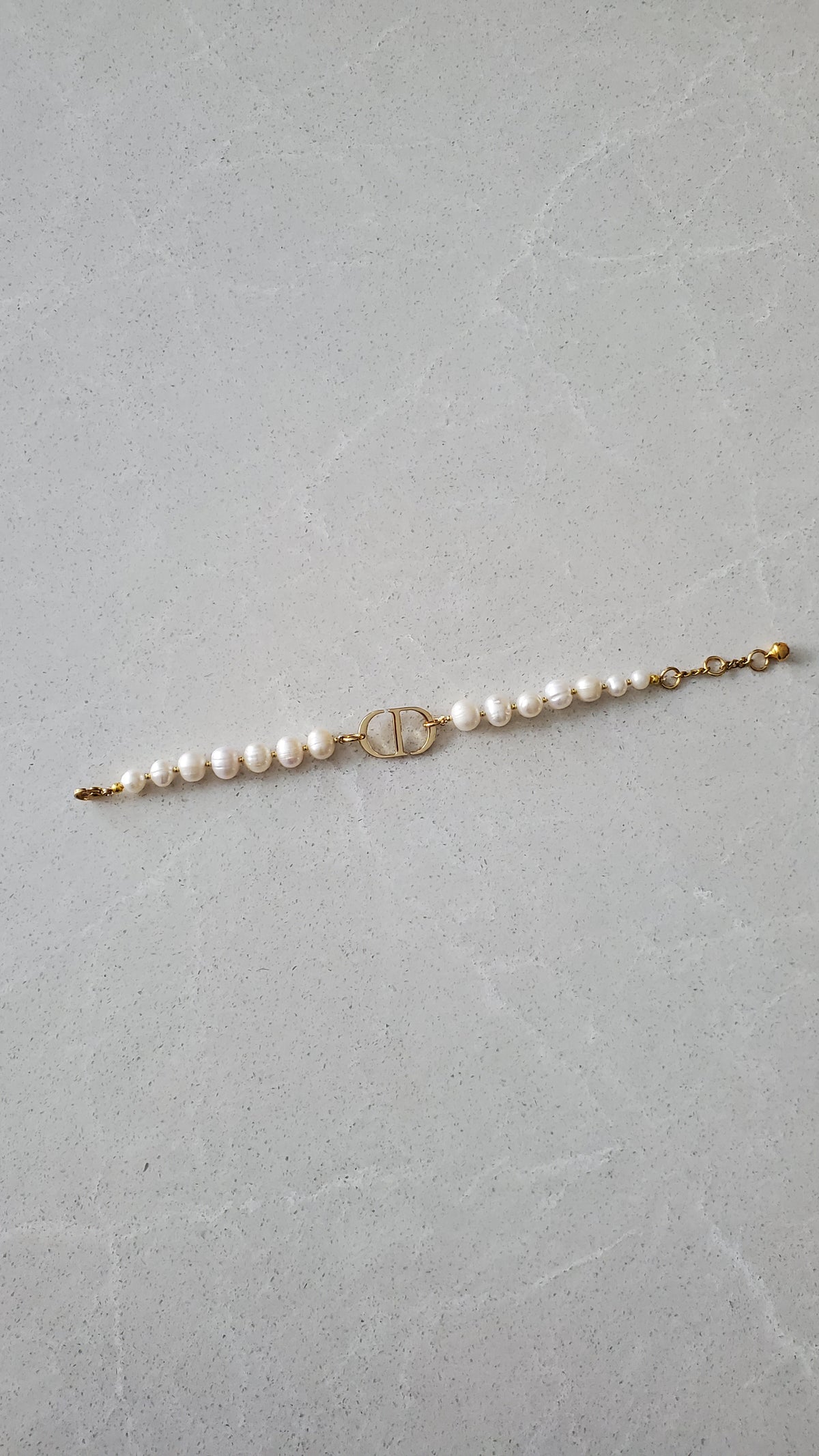 Authentic Dior Upcycle Handmade Real Freshwater Pearl Bracelet
